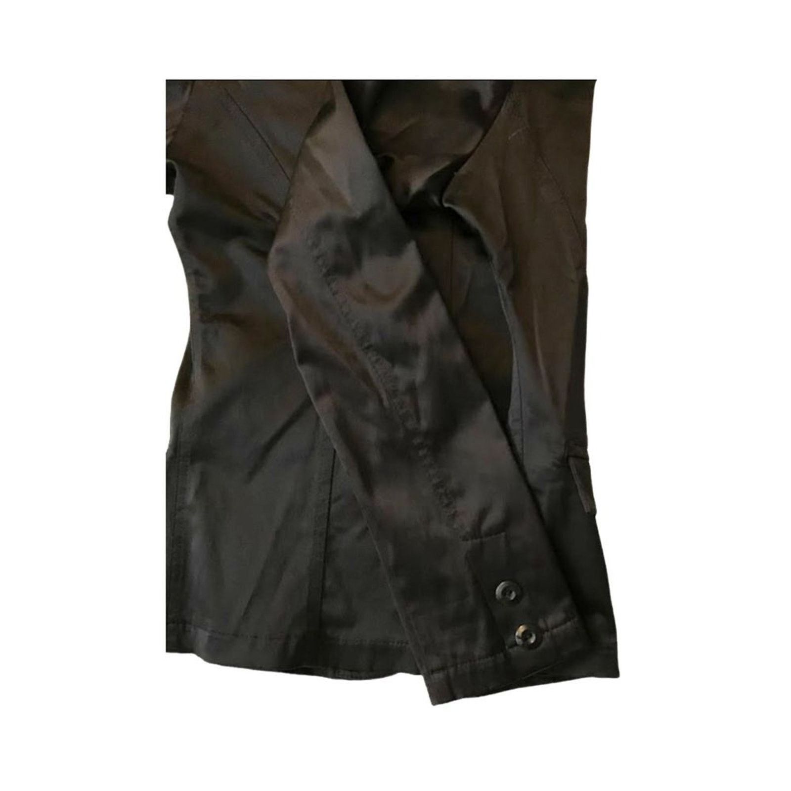 The Unbranded Brand Si Ela Women`s Blazer Jacket Tuxedo Suit Black Satin Long S Size S / US 4 / IT 40 - 3 Thumbnail