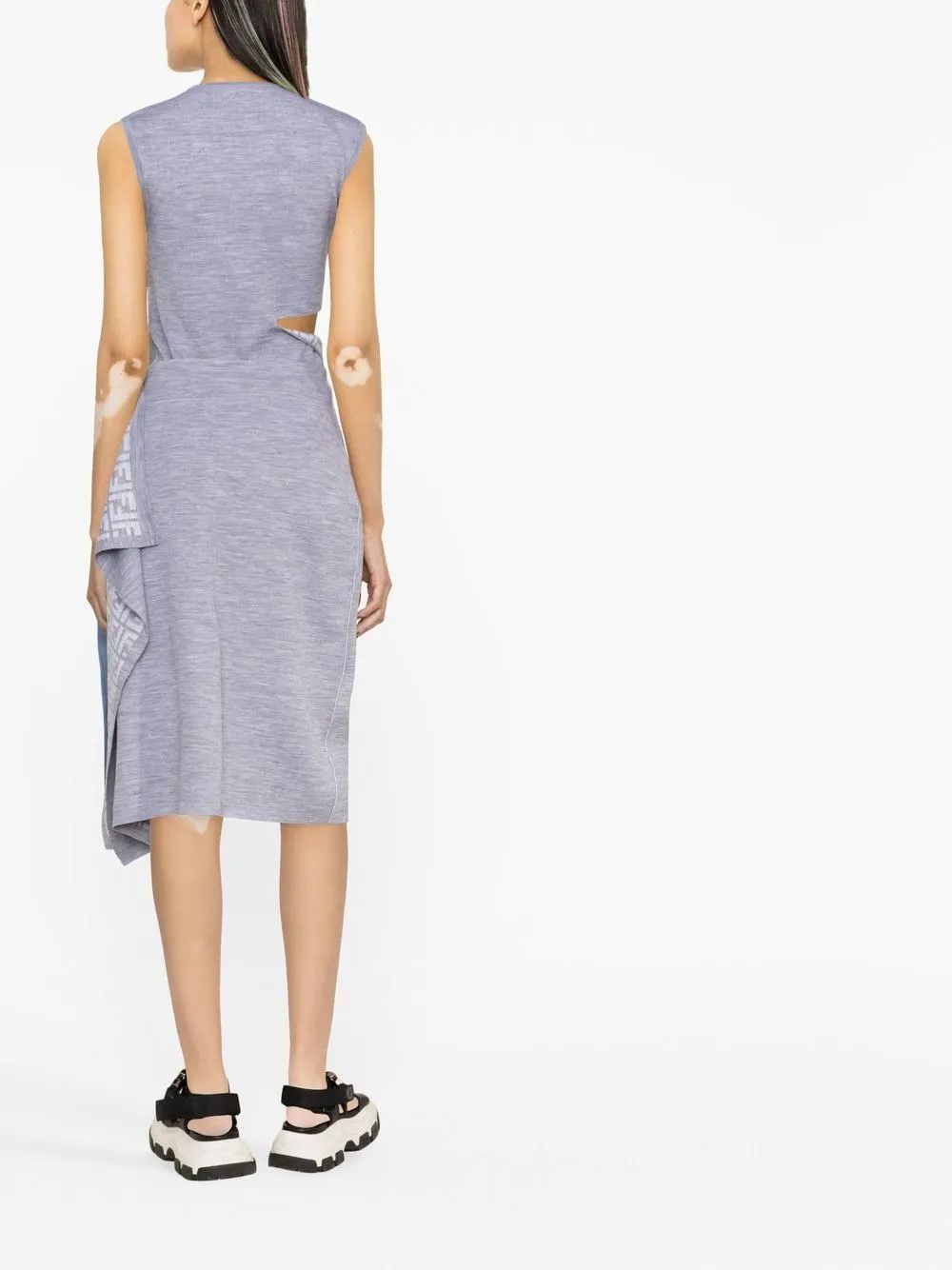 Fendi o1y0925 Midi Skirt in Gray Size 30" / US 8 / IT 44 - 4 Thumbnail