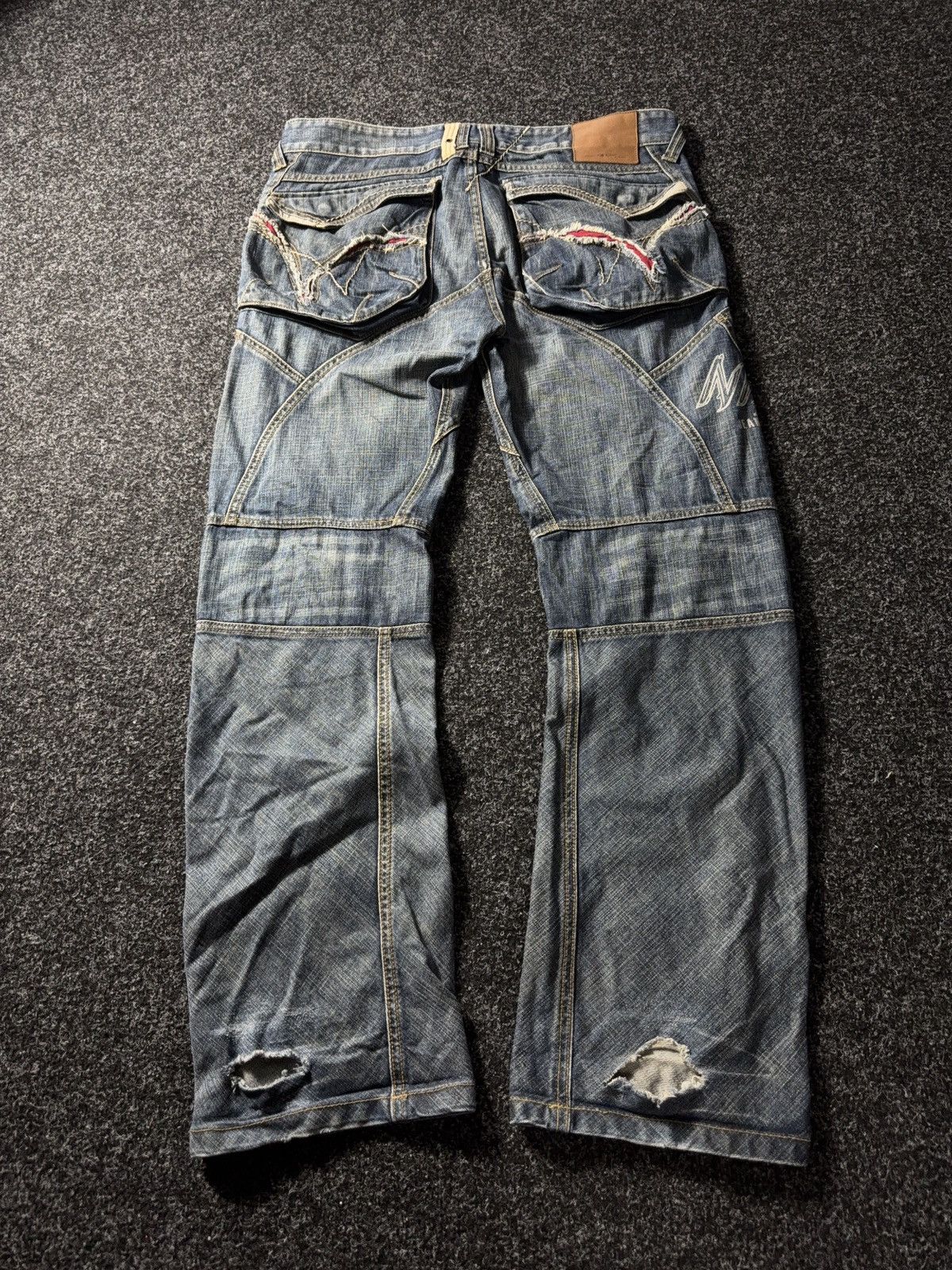 If Six Was Nine × Vintage Vintage 90s Avant Garde baggy denim pants y2k style Size US 34 / EU 50 - 8 Thumbnail