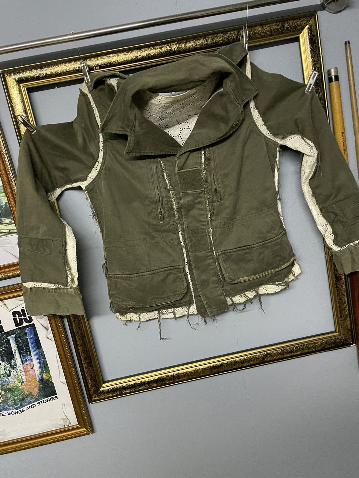 Vintage Vintage 60s Distressed Army Layered Classic Cut Jacket Style Size US XS / EU 42 / 0 - 2 Thumbnail