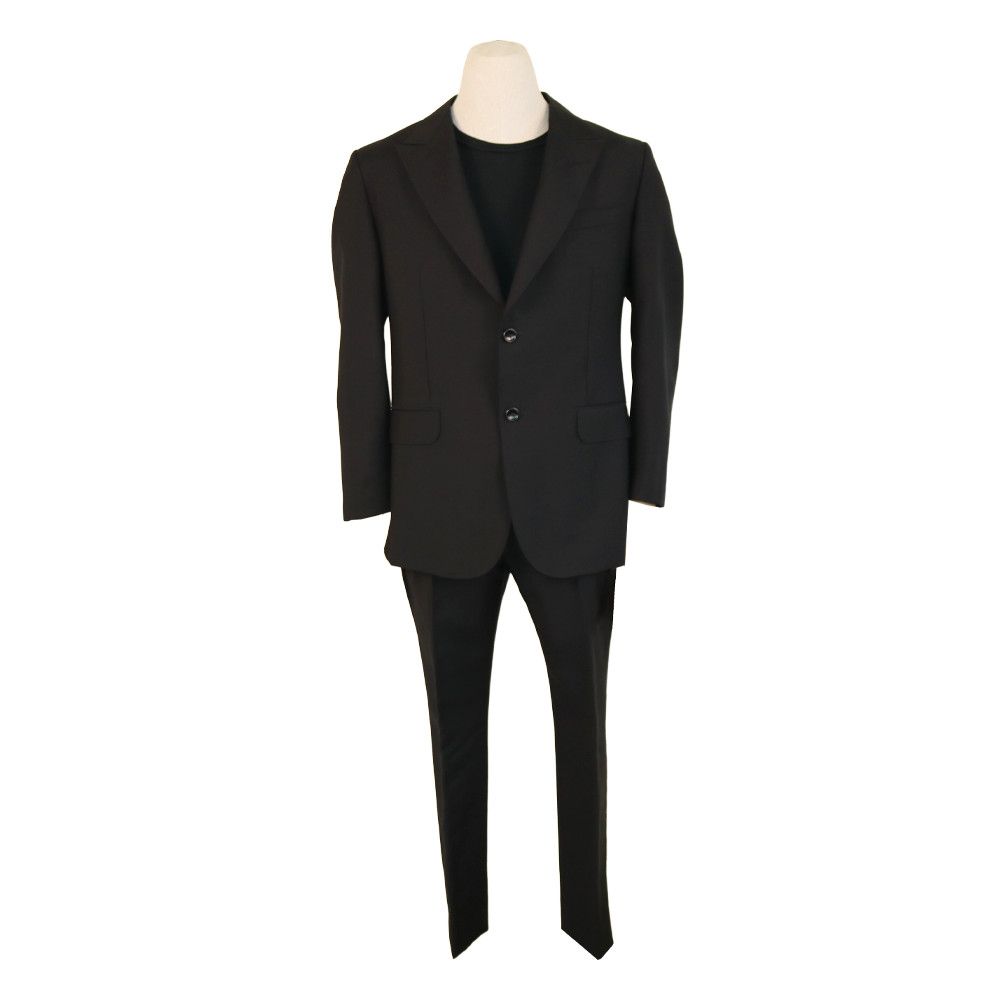 Gucci Gucci Black Wool Suit with Loved Dragon Back Embroidery Size 48R - 4 Thumbnail