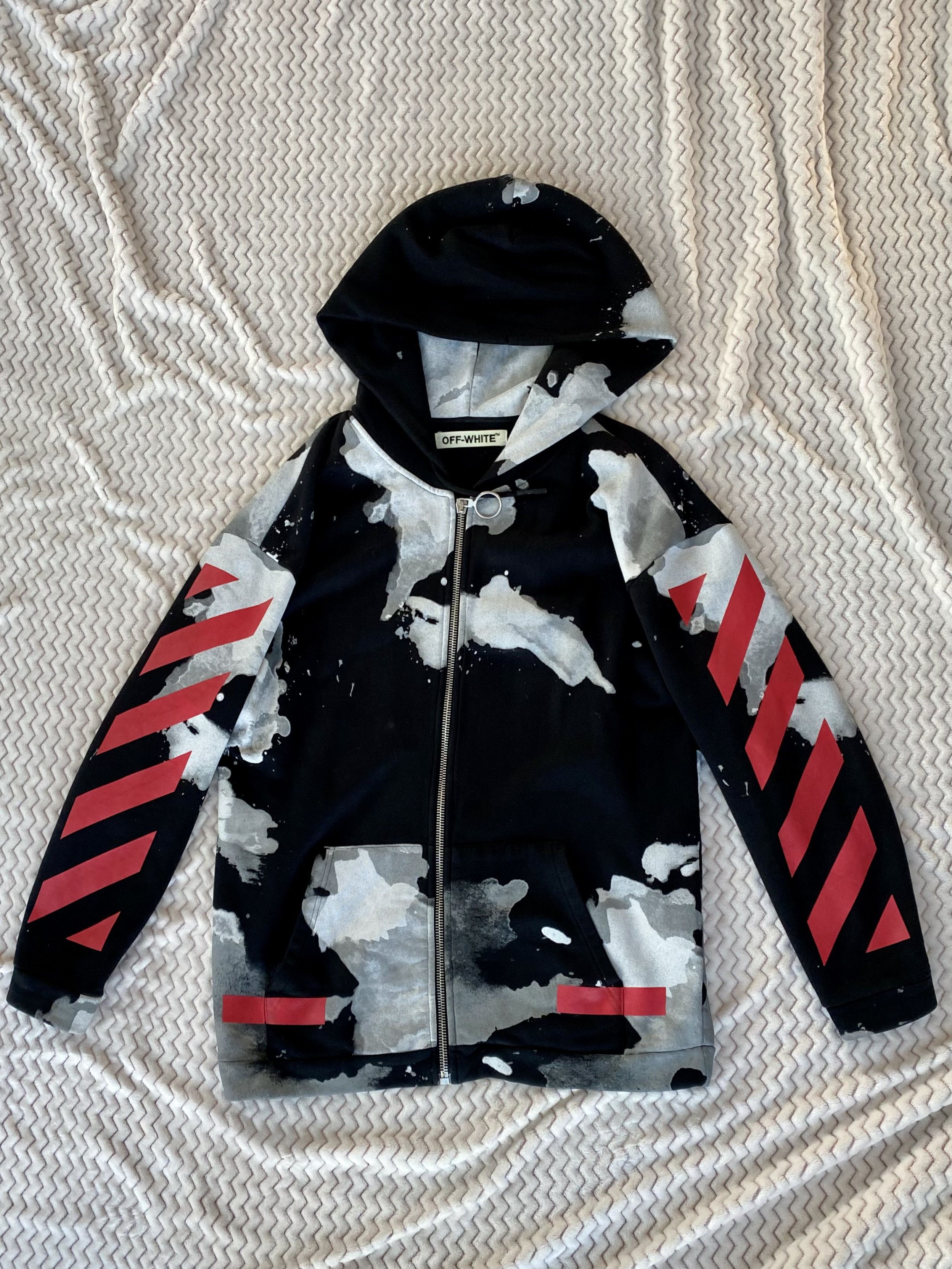 Off white liquid spots hoodie sale