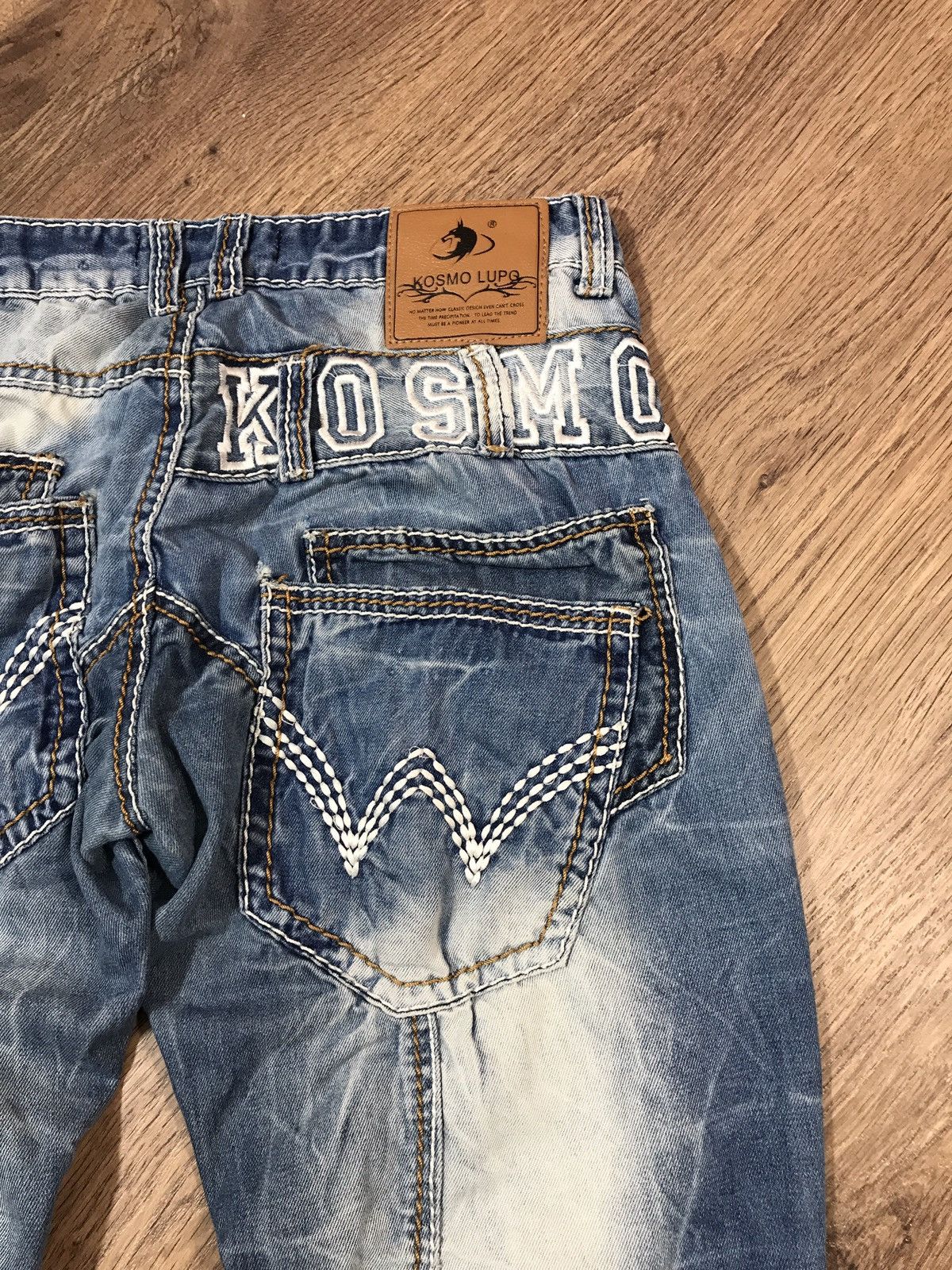 Japanese Brand × Vintage Vintage Distressed K&M Kosmo Lupo Denim Pants Jeans Size US 32 / EU 48 - 11 Thumbnail