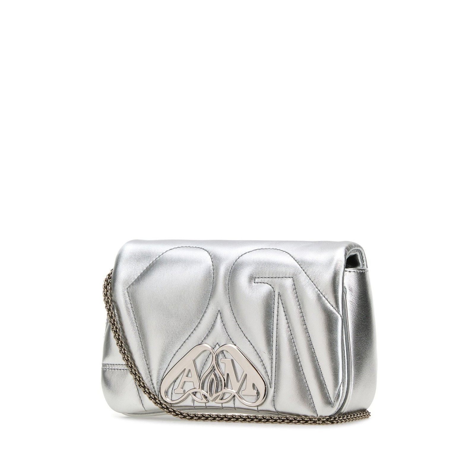 Alexander McQueen ALEXANDER MCQUEEN Seal Mini Gray/Silver Shoulder Bag New & A Size ONE SIZE - 2 Thumbnail
