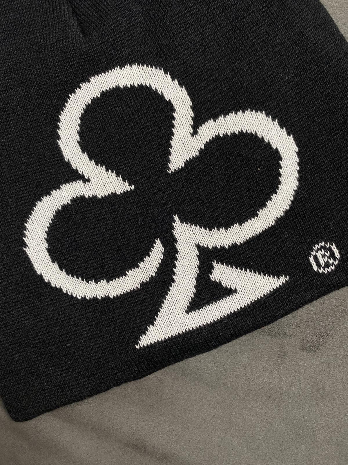 Japanese Brand The Loyalty Club Graphic No Cuff Knit Skull Cap Black Beanie Size ONE SIZE - 3 Thumbnail