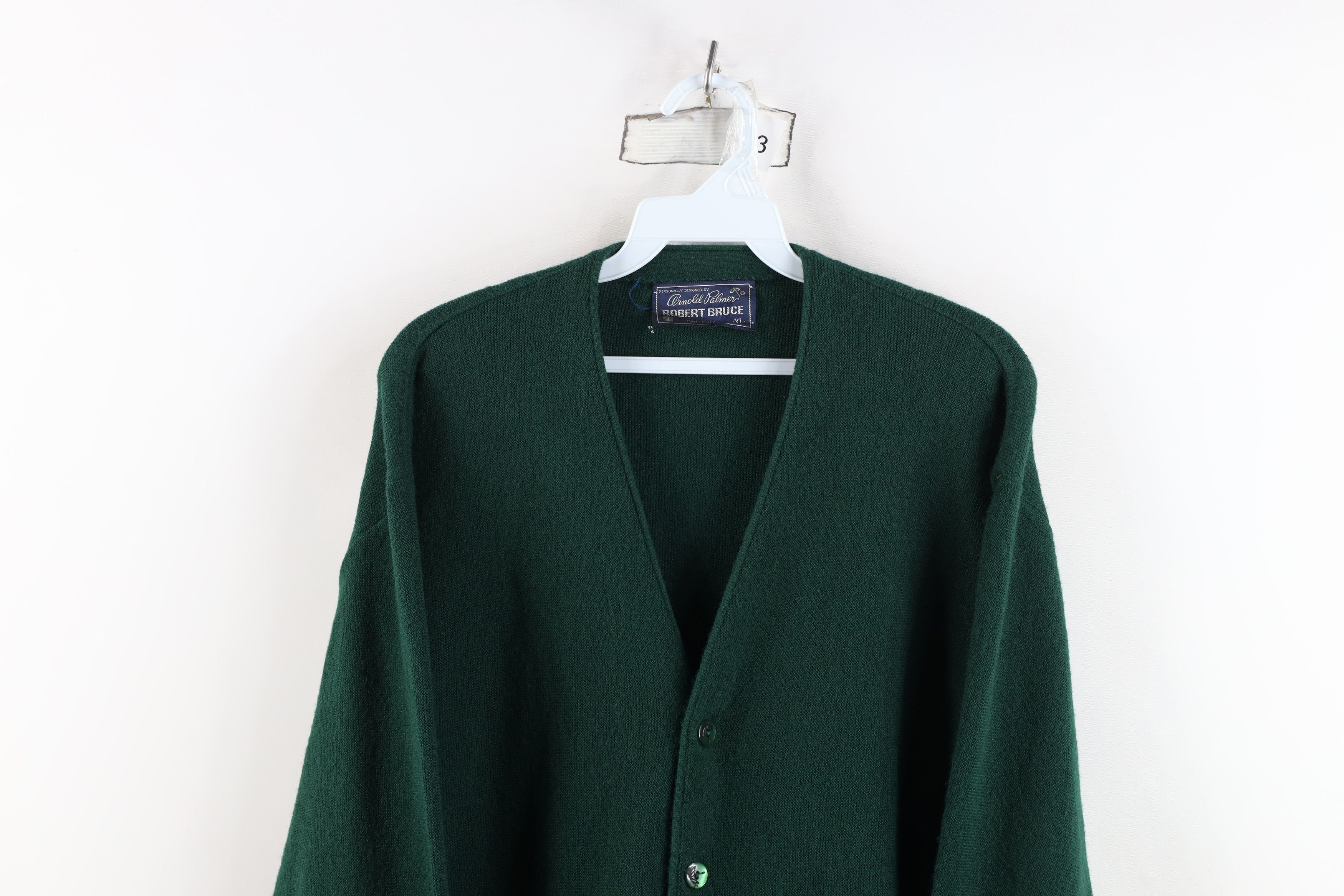 Vintage Vintage 70s Streetwear Cobain Cardigan Sweater Green USA Size US XL / EU 56 / 4 - 2 Thumbnail
