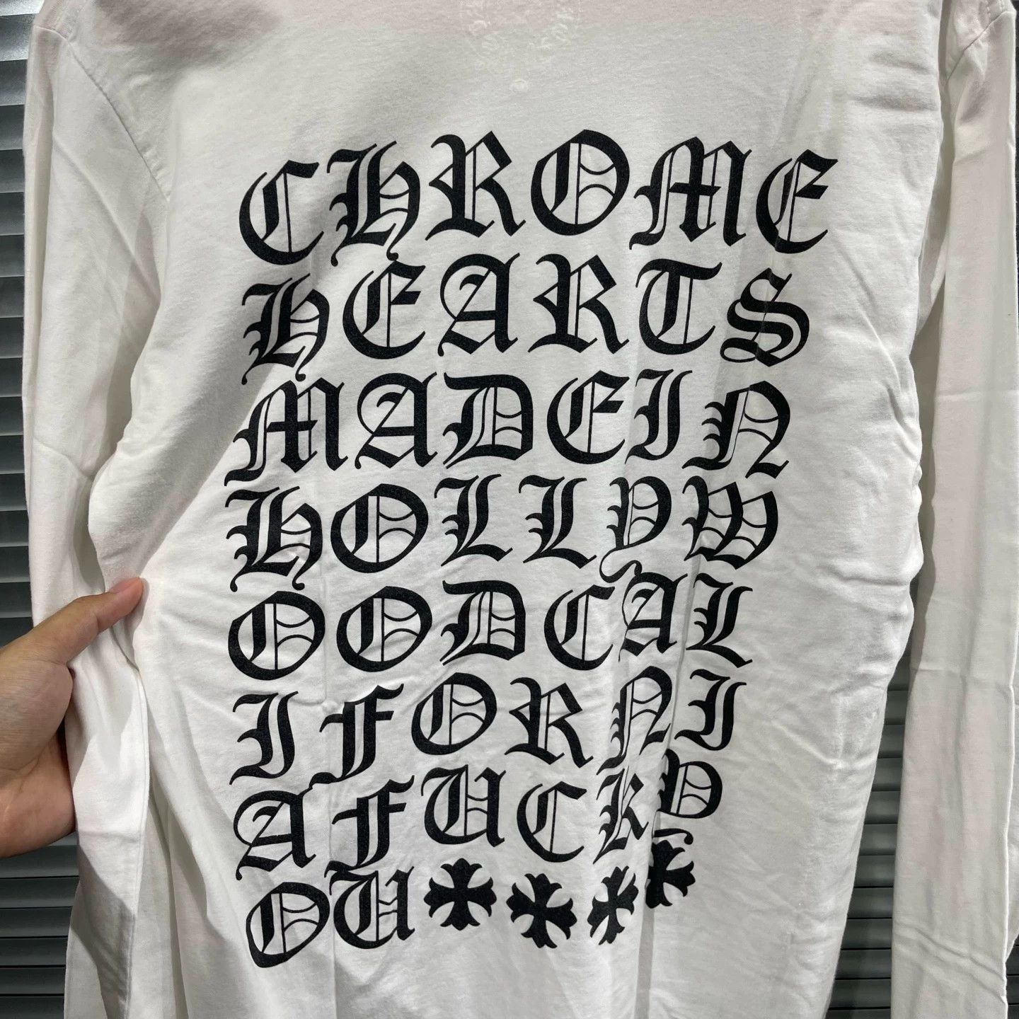 Chrome Hearts Chrome Hearts Back Full Sanskrit Scroll Print LS M New Size US M / EU 48-50 / 2 - 6 Thumbnail
