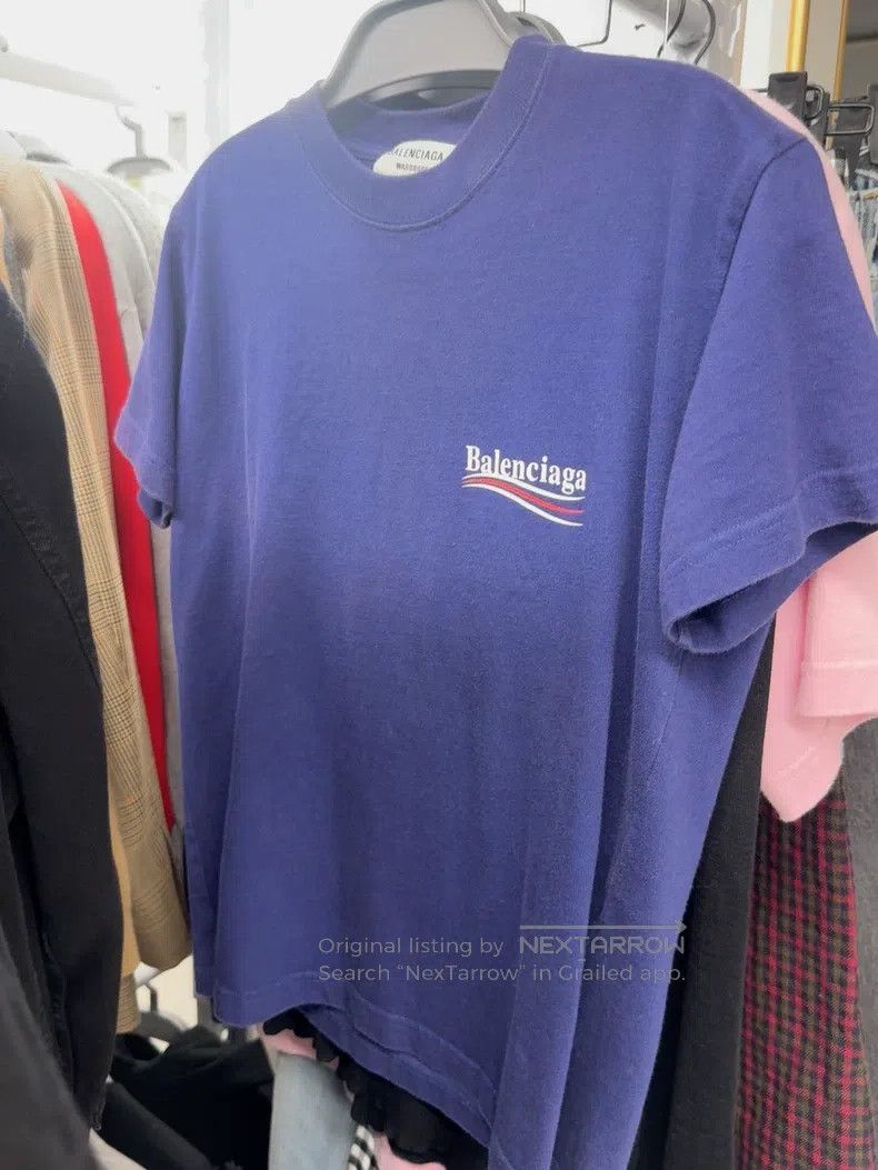 Balenciaga Balenciaga Blue Short Sleeve Size US L / EU 52-54 / 3 - 1 Thumbnail