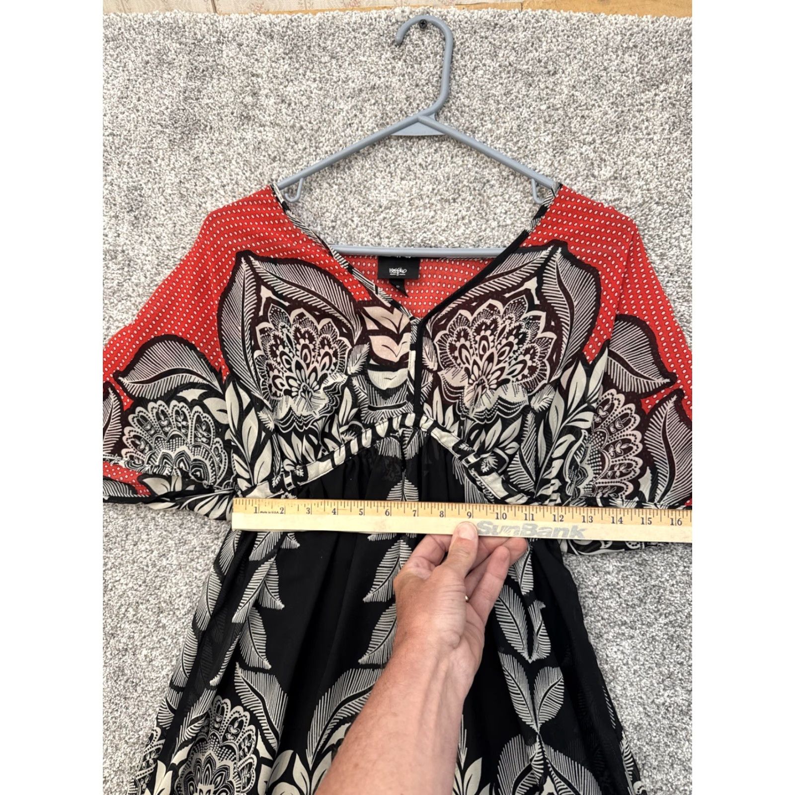 Mossimo Mossimo Dress S Short Sleeve Boho Indie Sleaze Retro Y2K Eclectic Festival Artsy Lined Multicolor Floral Fit & Flare Women Mens? Wait. Size S / US 4 / IT 40 - 2 Thumbnail