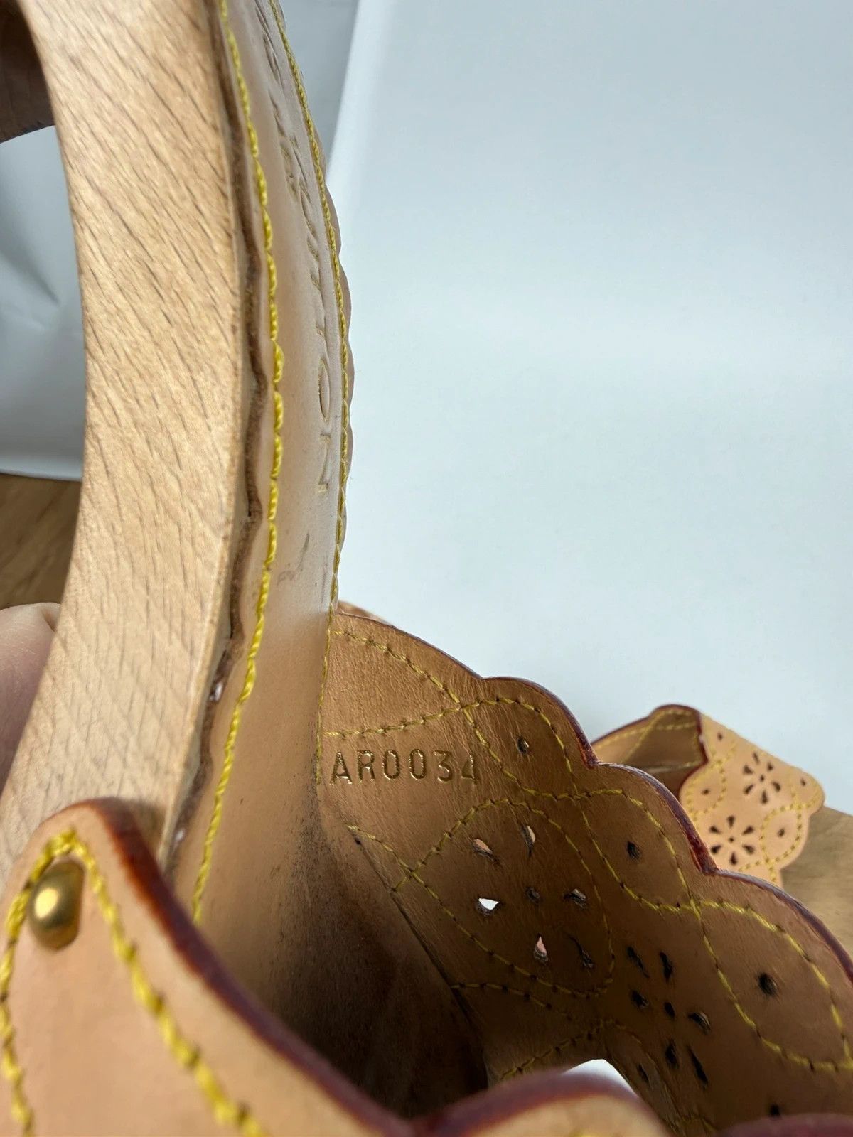 Louis Vuitton Louis Vuitton Leather Wooden Slides Clog Sandals size 37 Size US 7 / IT 37 - 11 Thumbnail