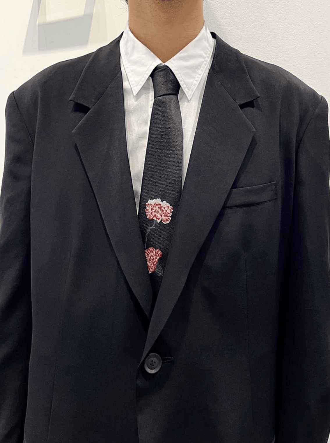 Yohji Yamamoto Yohji Yamamoto HOMME - FLORAL PATTERN DERBY TIE Size ONE SIZE - 10 Thumbnail