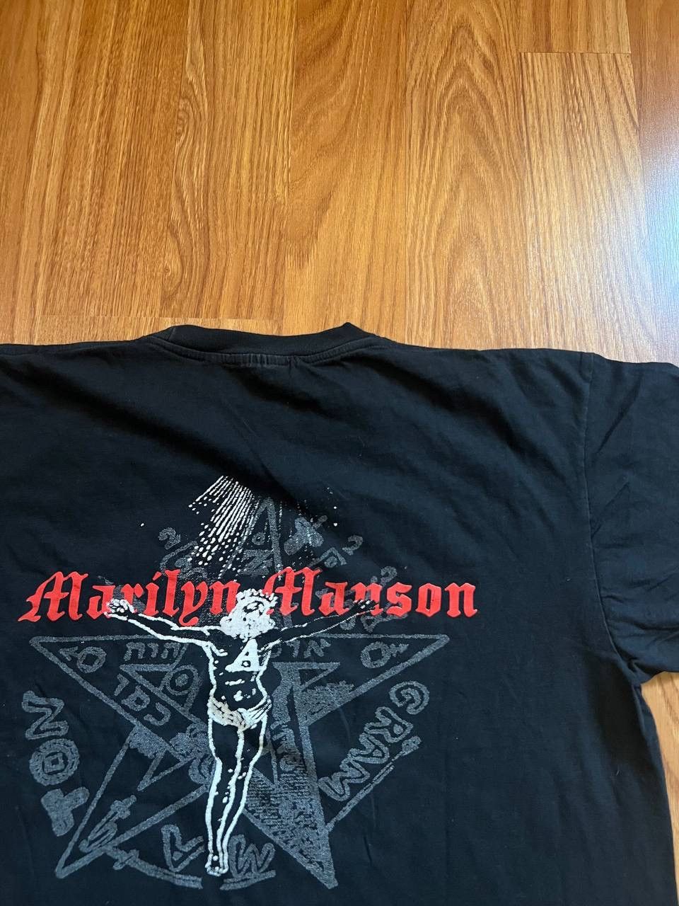 Band Tees × Marilyn Manson × Vintage Vintage Marilyn Manson T Shirt Band Tour Tee Size US L / EU 52-54 / 3 - 14 Thumbnail