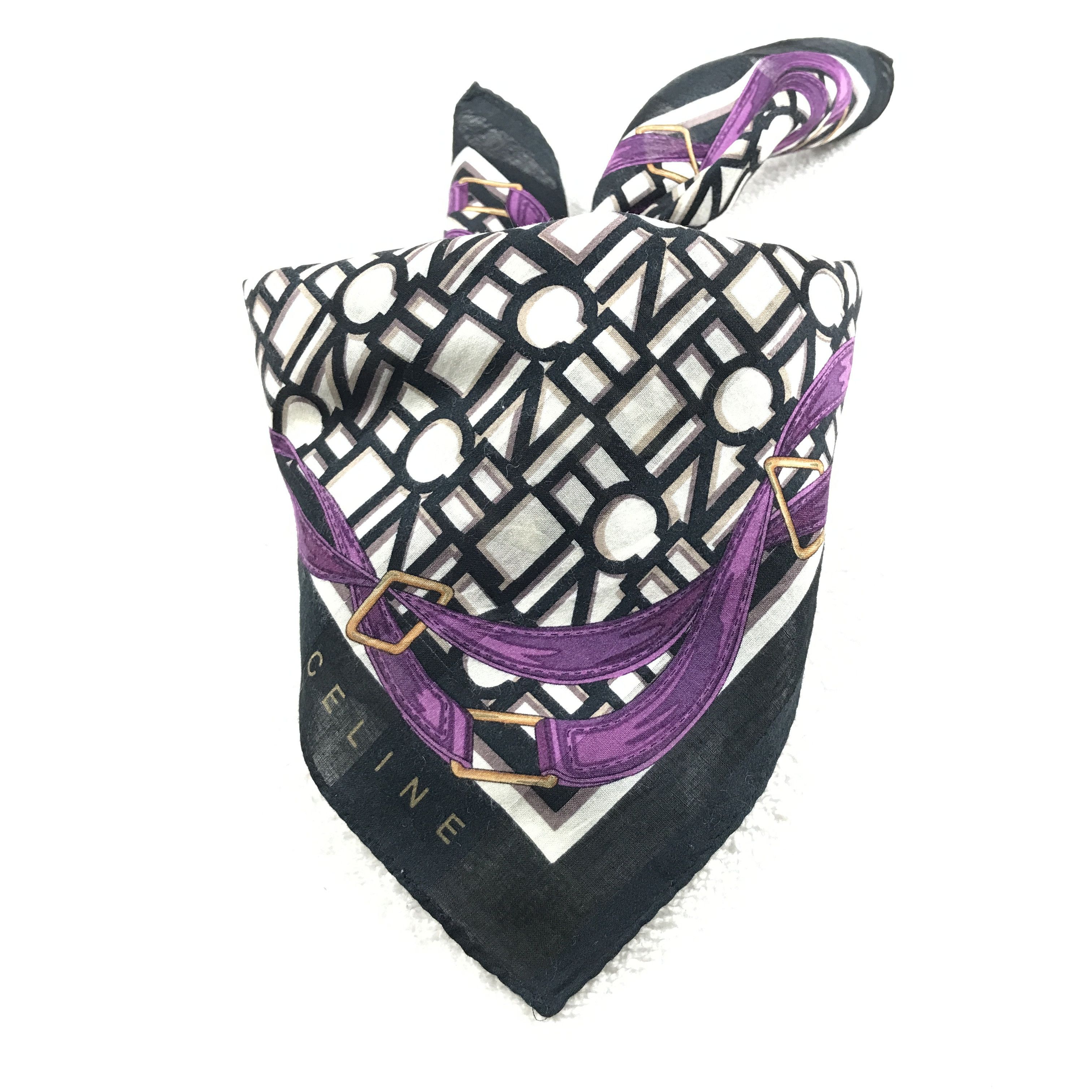 Celine × Vintage Vintage Celine Bandana Neckerchief Handkerchief Size ONE SIZE - 4 Thumbnail