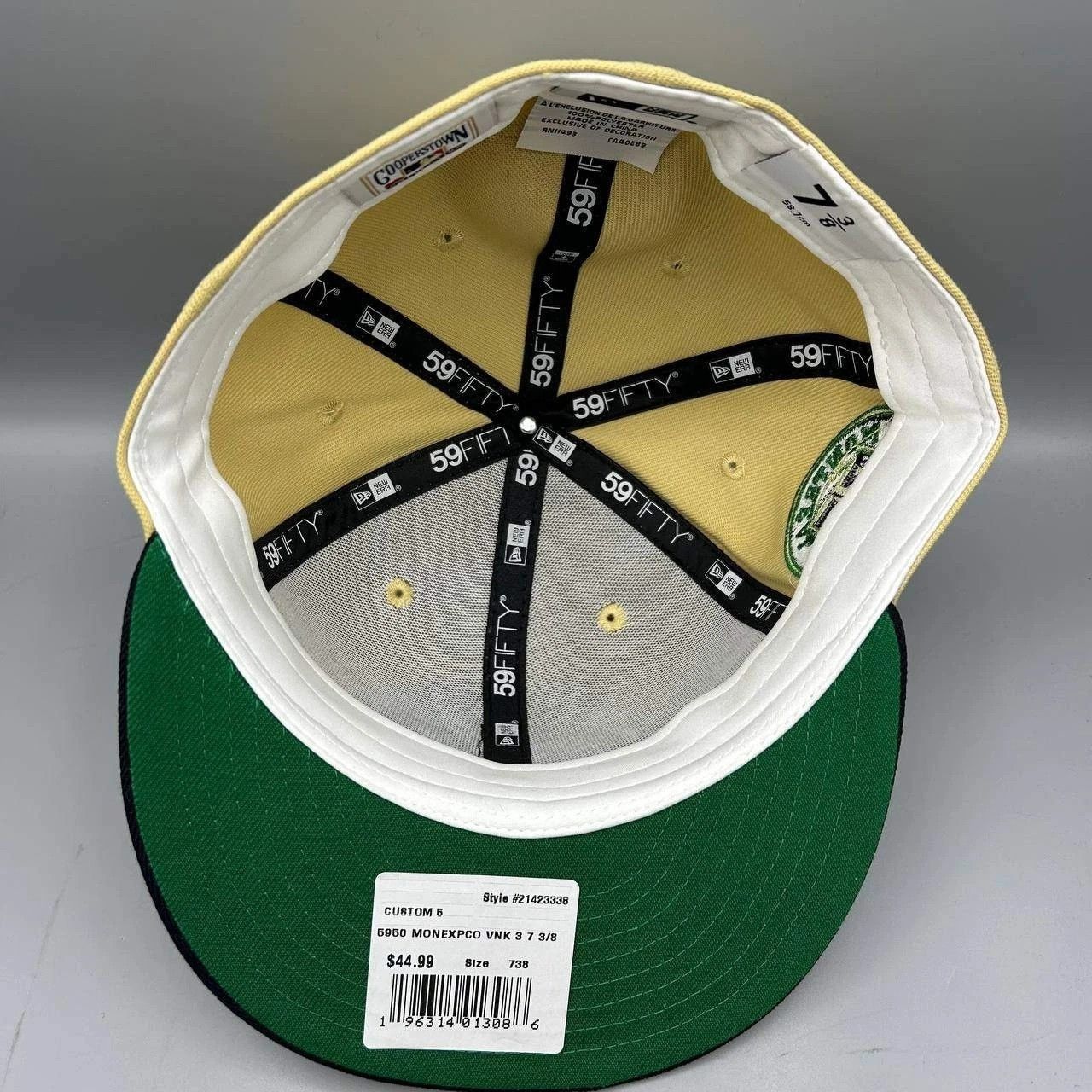 New Era Montreal Expos Hat Men 7 3/8 Yellow Navy MLB Fitted Cap New Size ONE SIZE - 2 Thumbnail