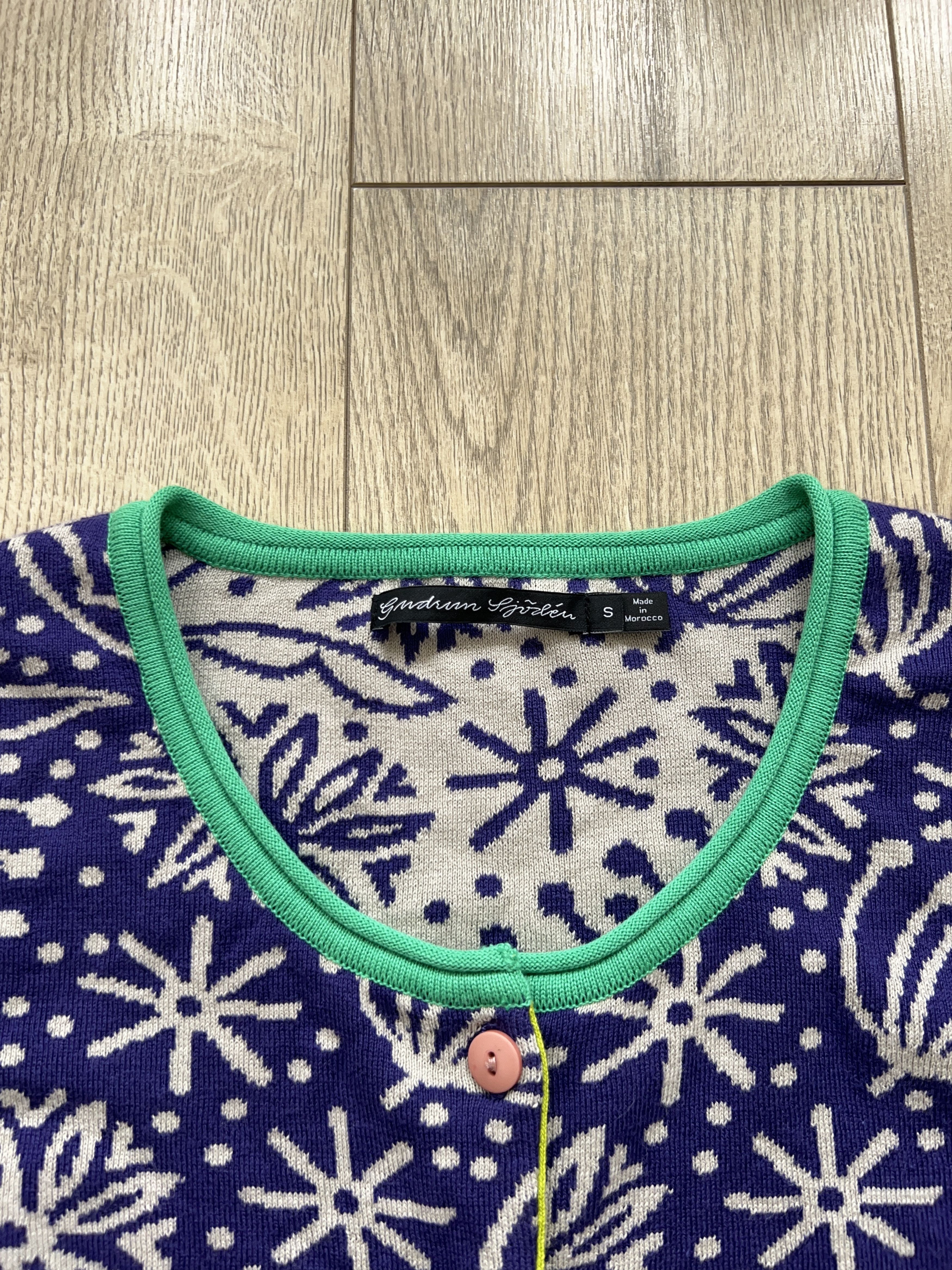 Designer × Traditional Weatherwear Gudrun Sjoden Aqua Organic Cotton Cardigan Button Sweater Size S / US 4 / IT 40 - 4 Thumbnail