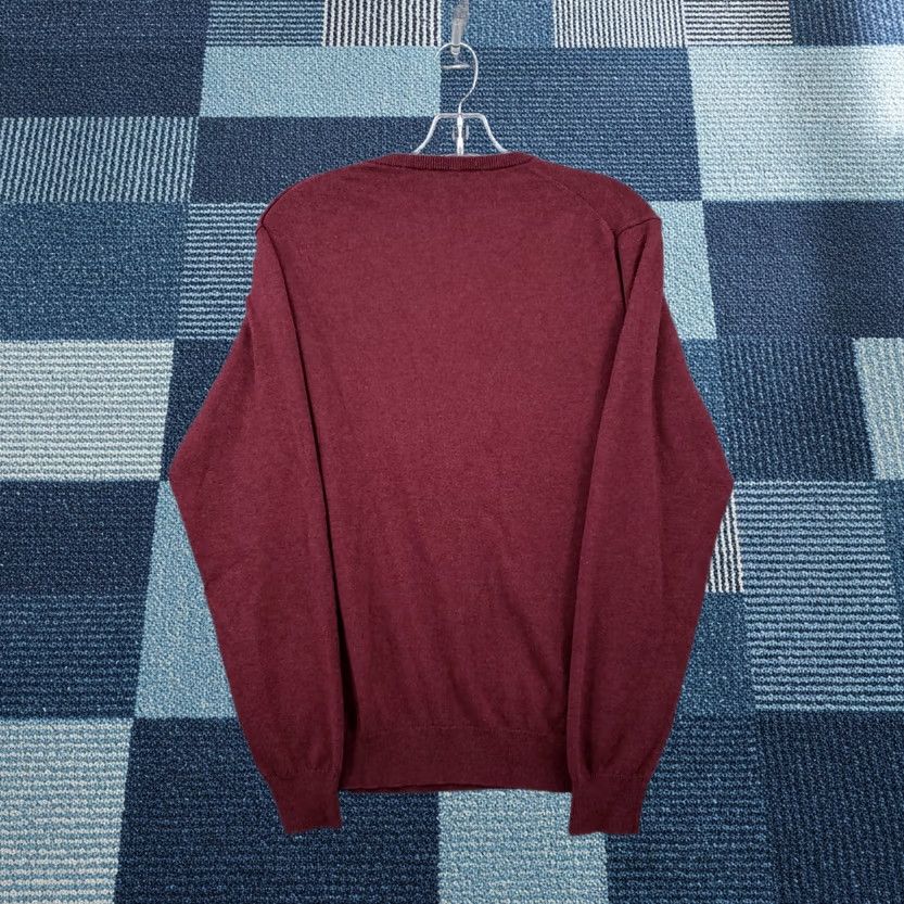 J.Crew J.Crew Sweater Mens L Red V-Neck Long Sleeves Knit Cotton Wool Pullover Slim-Knit Shirt Mens Size US L / EU 52-54 / 3 - 1 Thumbnail