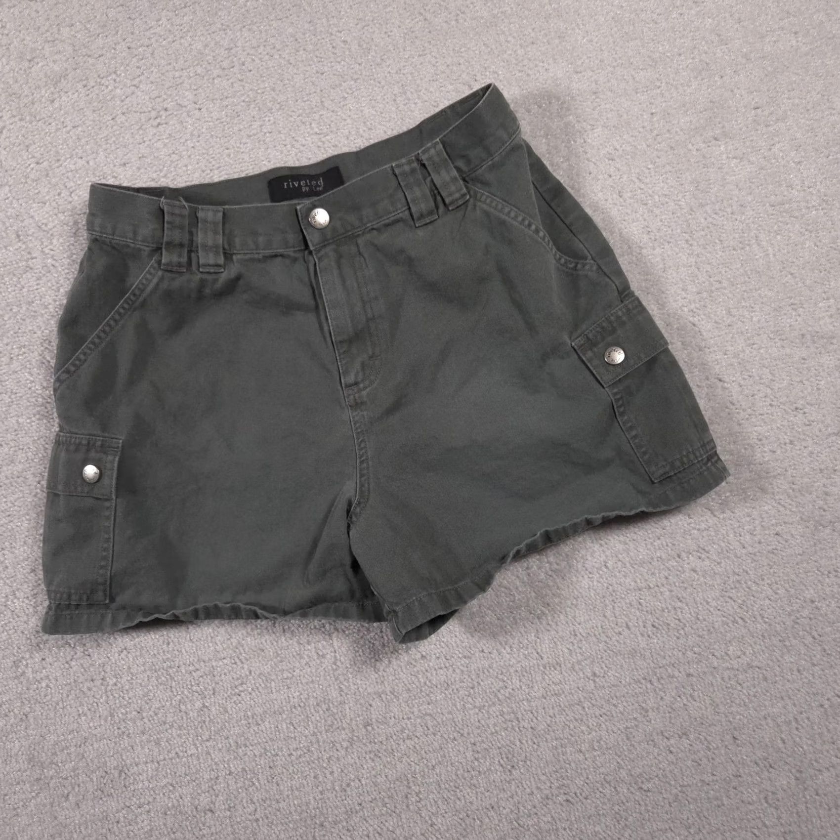 Lee Riveted By Lee Cargo Shorts Womens 10P Green Utility Pockets Casual Outdoor Summer Size 32" / US 10 / IT 46 - 2 Thumbnail