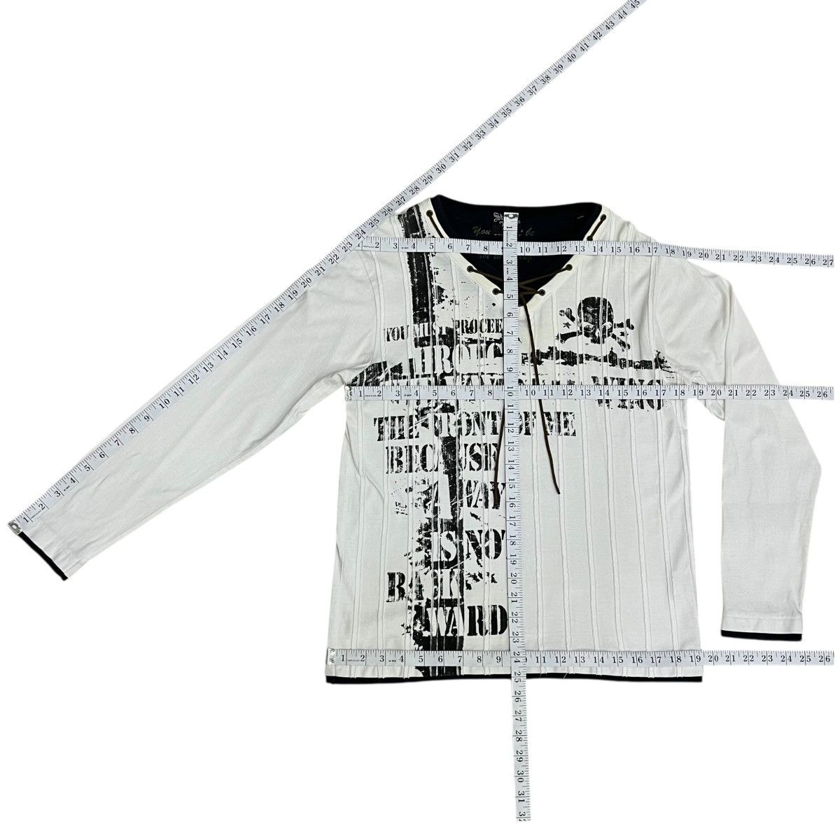 Haven Vintage Strange Heaven LGB Vibe Punk Skull Poem Lace-Up LS Size US S / EU 44-46 / 1 - 8 Thumbnail