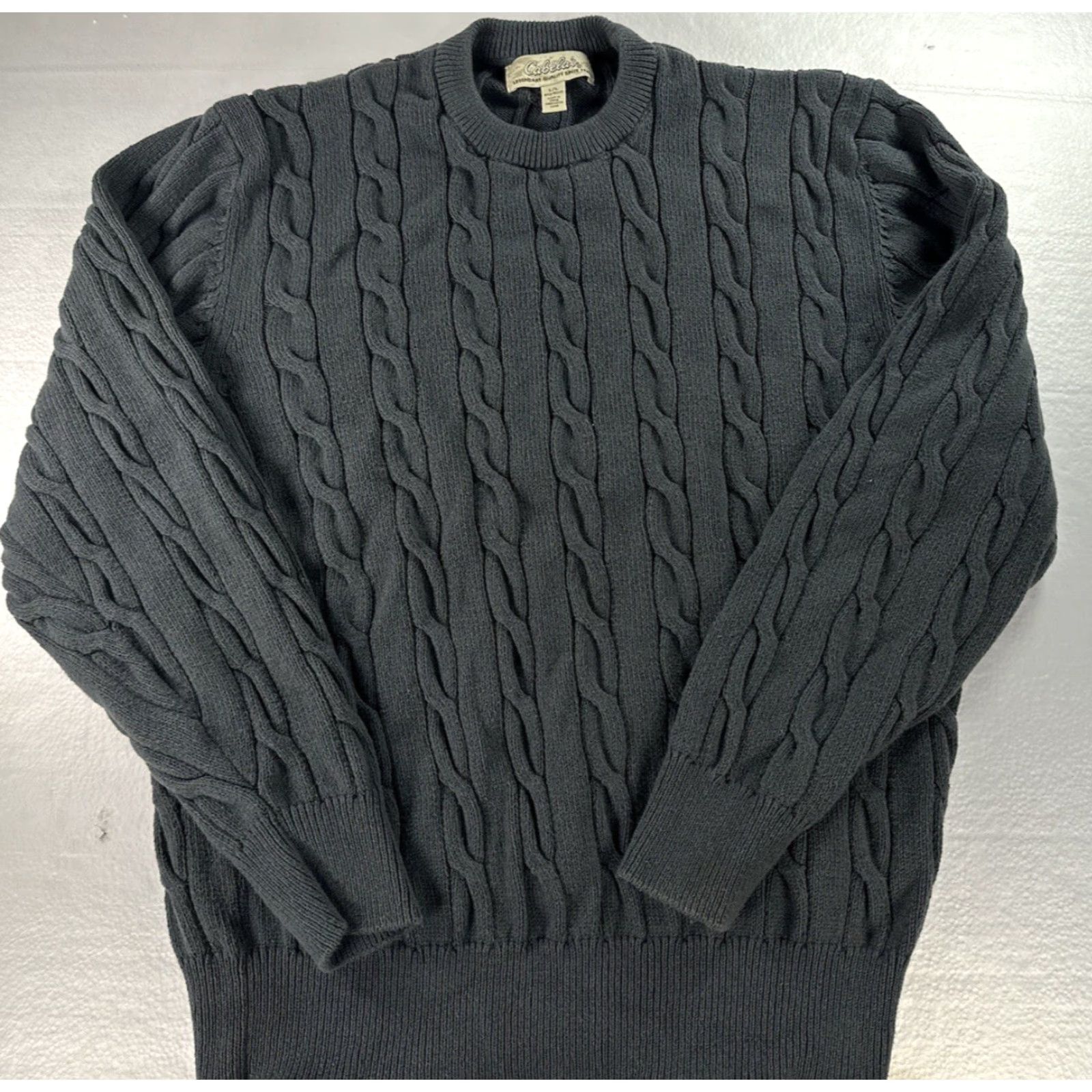 Vintage Cabela’s Cable Knit Sweater Gray Crewneck Heavy Knit Mens Large Regular Knit Pullover Casual Winter Fall Womens Mens? Size US L / EU 52-54 / 3 - 2 Thumbnail