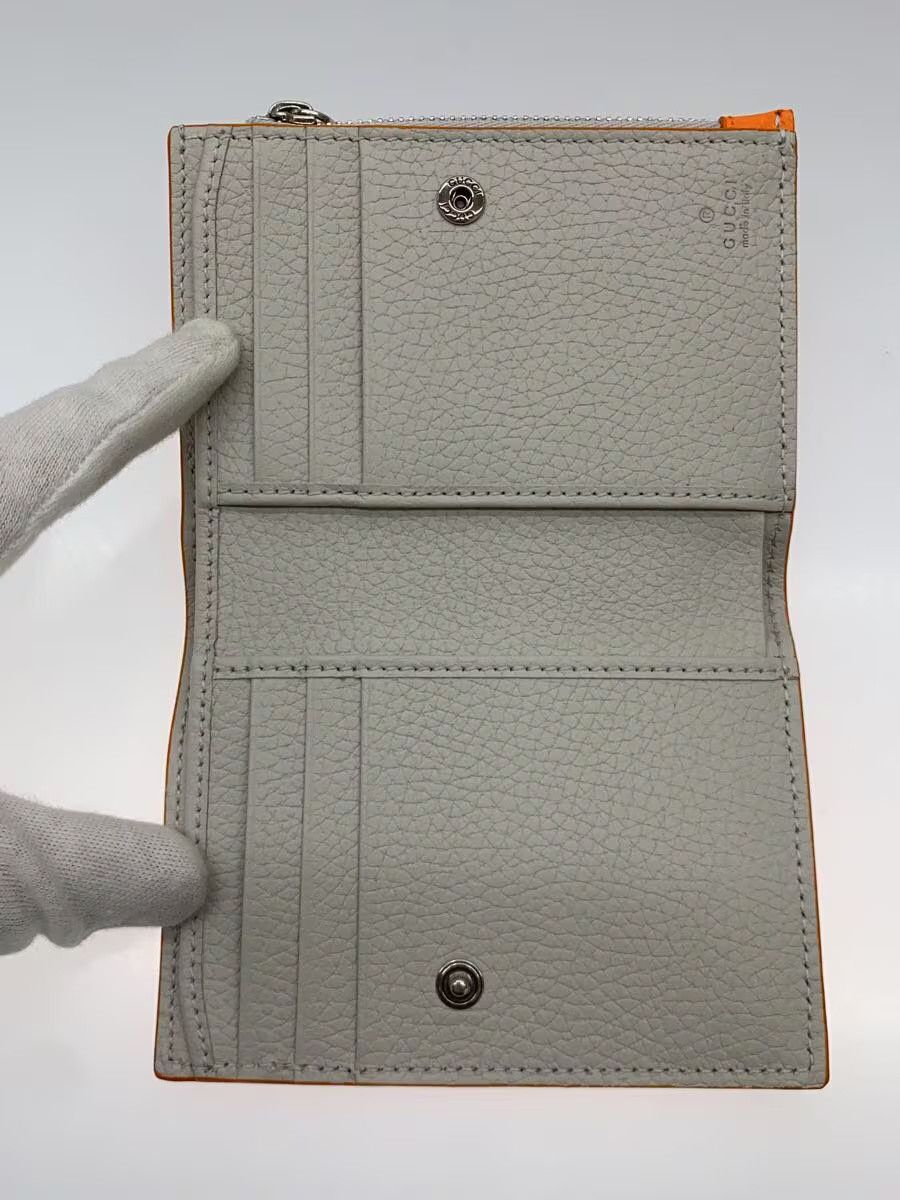 Gucci Gucci Leather Coin Wallet Orange White Interior Size ONE SIZE - 4 Thumbnail