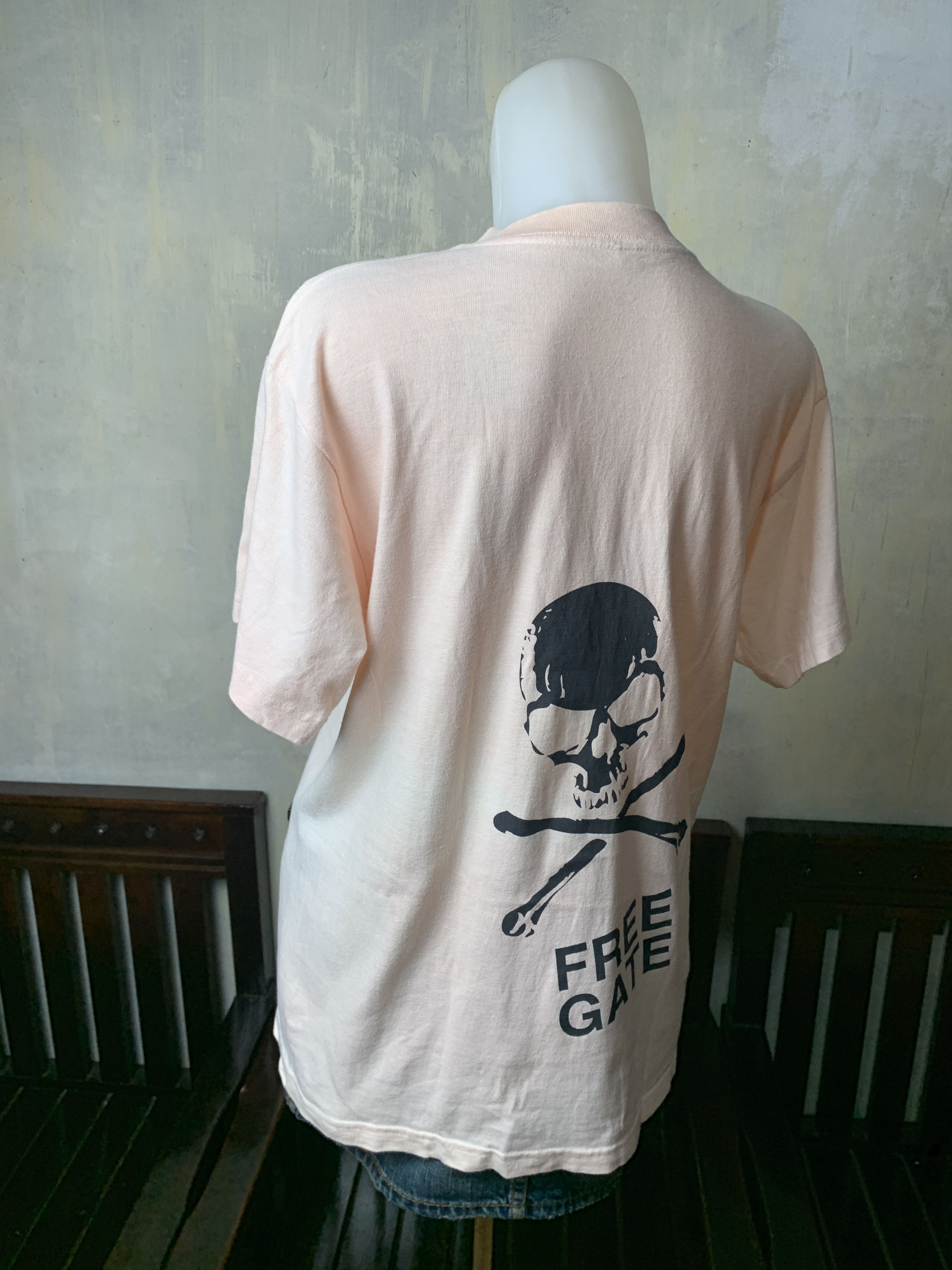 Japanese Brand Free Gate Soft Pink Punk Tee (S) Size US S / EU 44-46 / 1 - 2 Thumbnail