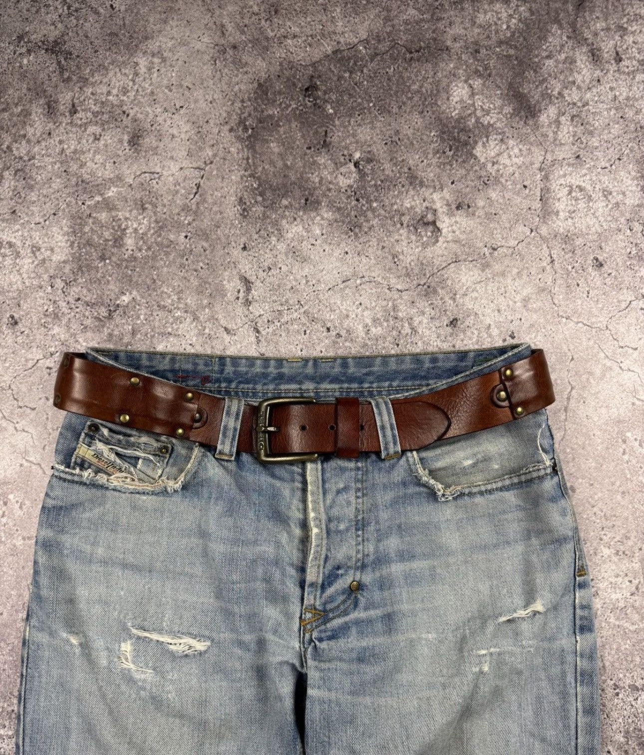 小物 00s diesel leather design belt archive Diesel Men Rare Item