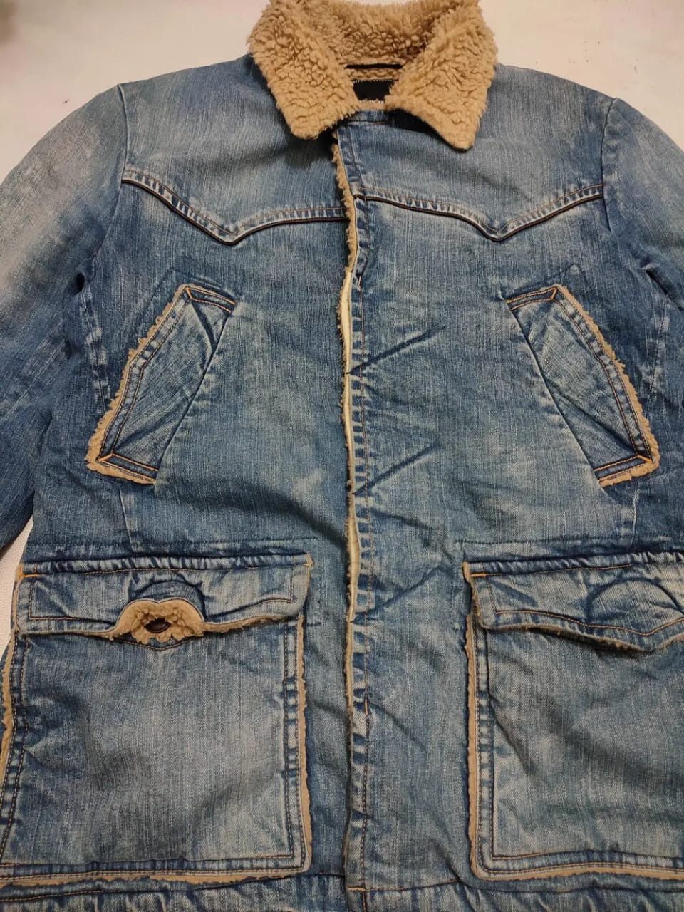 Number (N)ine Number Nine Denim Jacket Sherpa Size US M / EU 48-50 / 2 - 2 Thumbnail