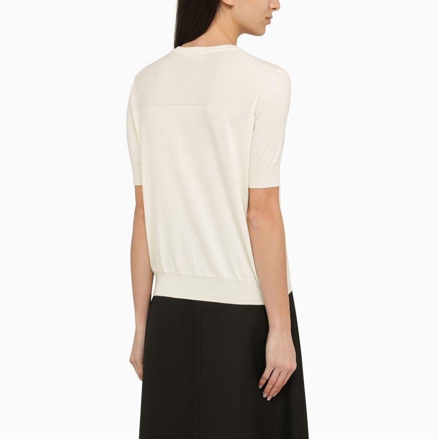 Jil Sander o1d2blof0824 Cotton Jersey in White Size S / US 4 / IT 40 - 3 Thumbnail