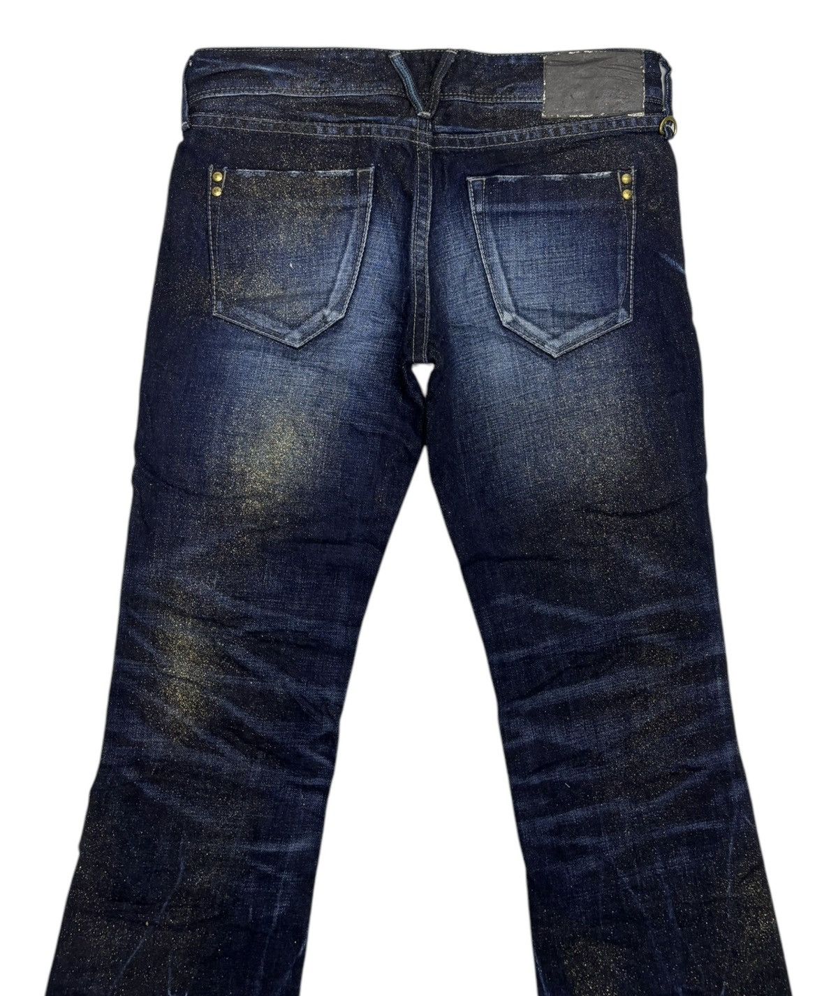 GOSTAR DE FUGA × Hysteric Glamour × If Six Was Nine Vanquish Flared Denim Gold Speckle Detail Distressed Jeans Size US 30 / EU 46 - 6 Thumbnail
