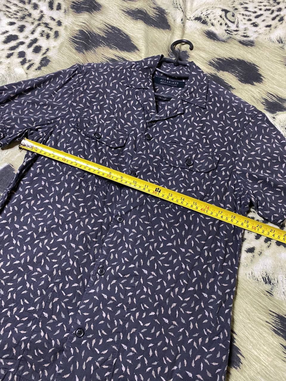 Allsaints × Vintage AllSaints Short Sleeve Abstract Print Button Up Down Shirt Size US M / EU 48-50 / 2 - 9 Thumbnail