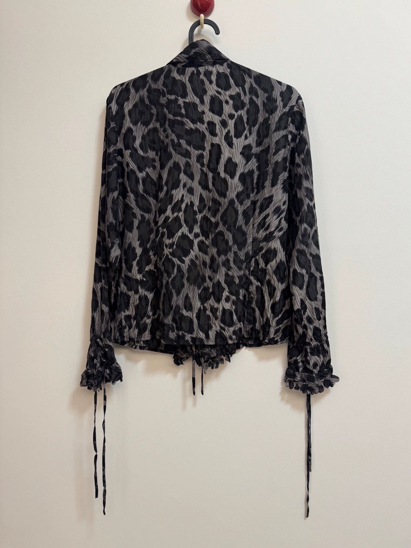 Other French Leopard Print Floral Collar Tie-Neck Shirt Size XS / US 0-2 / IT 36-38 - 5 Thumbnail