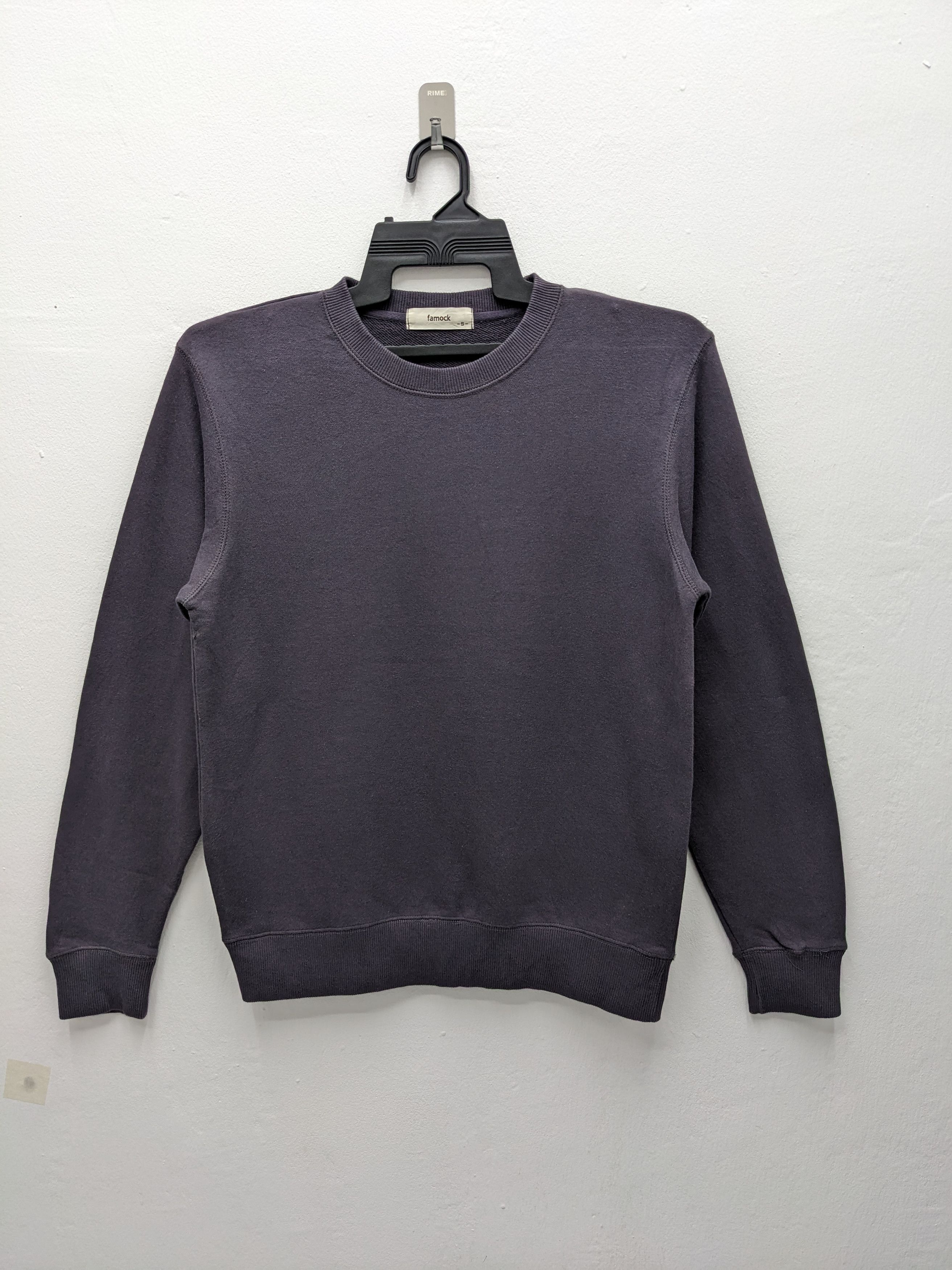 Japanese Brand Japanese Brand Famock Cotton Plain Crewneck Sweatshirt Size US S / EU 44-46 / 1 - 2 Thumbnail