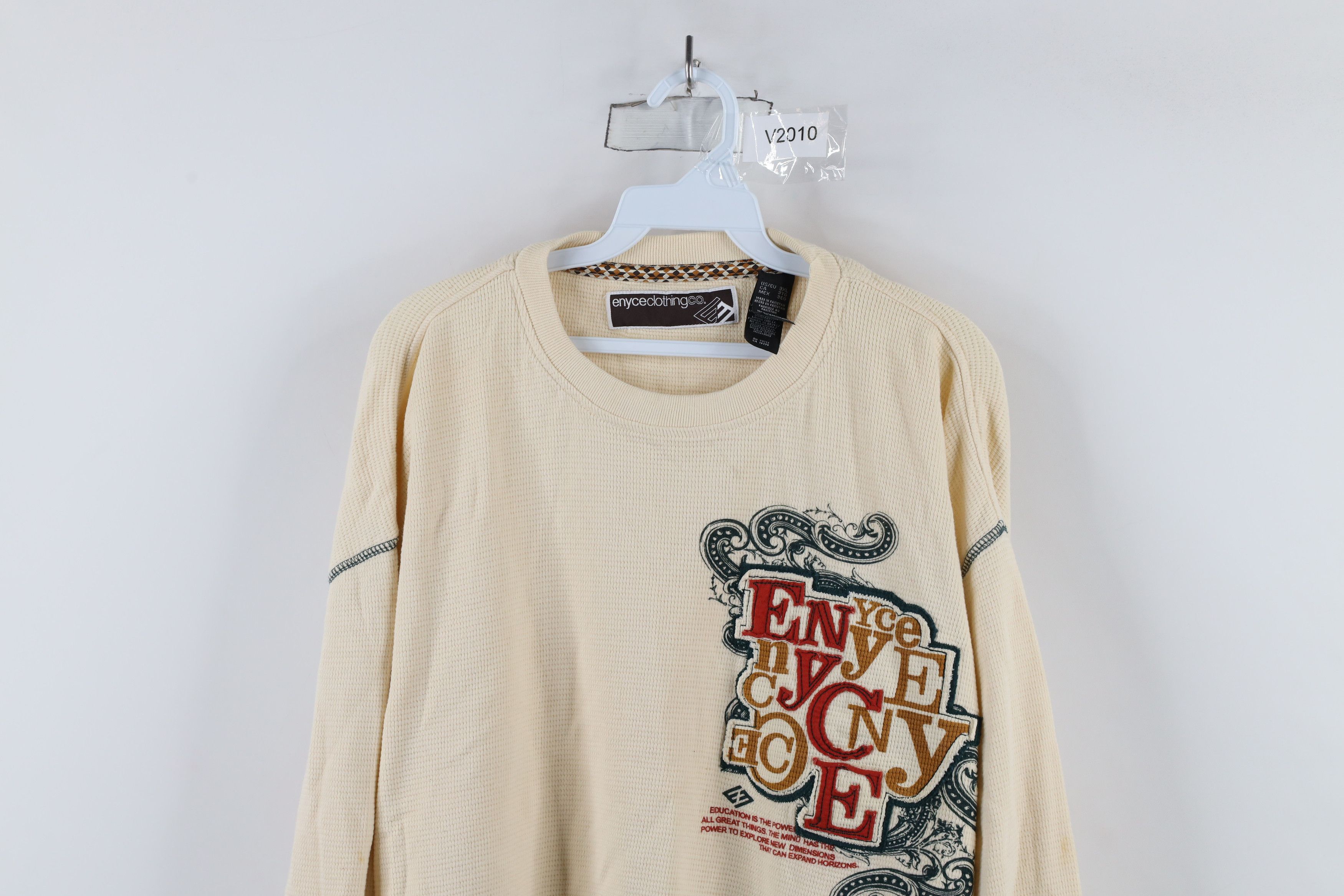 Enyce × Vintage Vintage Y2K Enyce Thermal Waffle Knit Long Sleeve T-Shirt Size US XXL / EU 58 / 5 - 2 Thumbnail