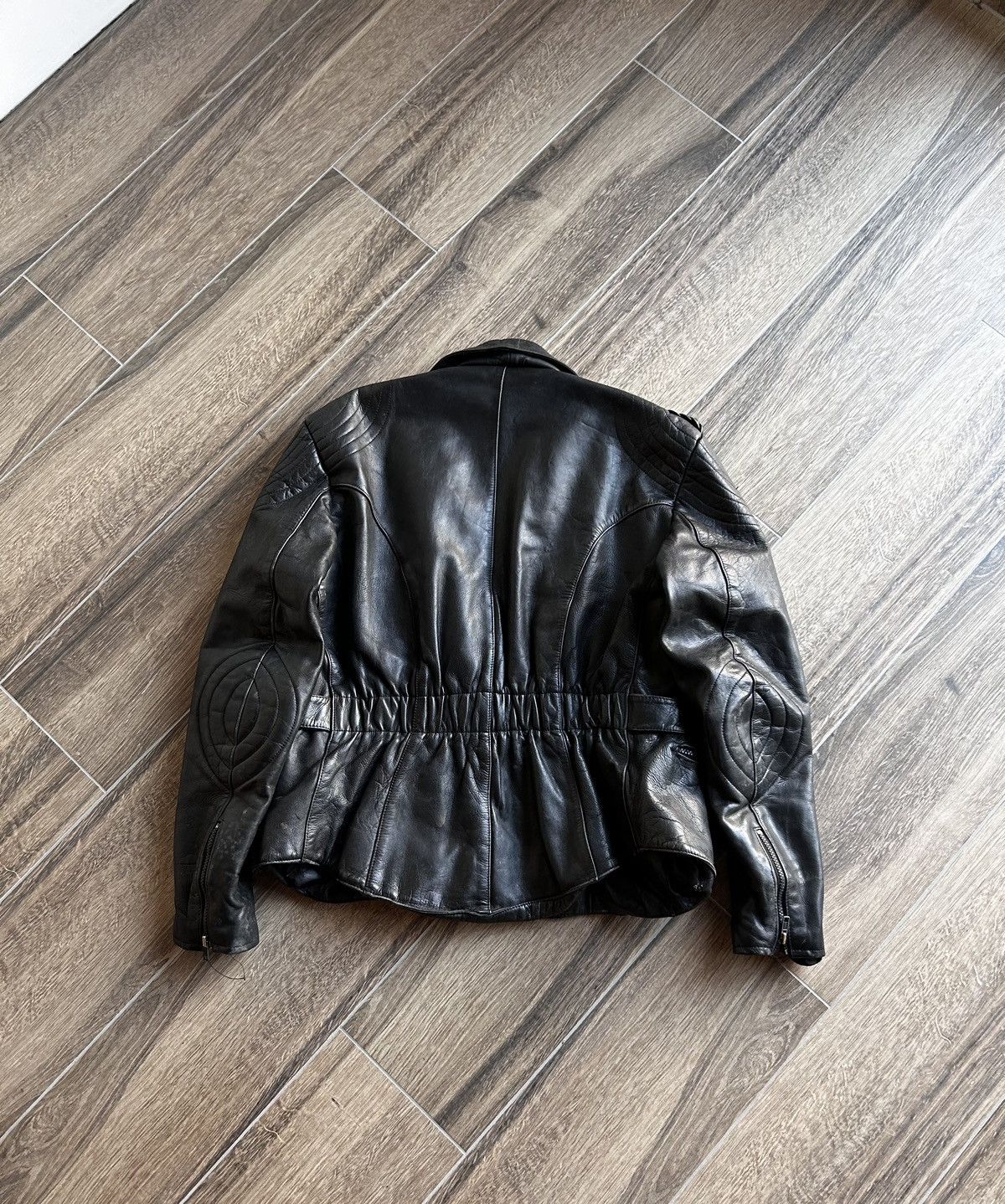 Genuine Leather Vintage Biker Leather jacket 90s mens Size US L / EU 52-54 / 3 - 2 Thumbnail