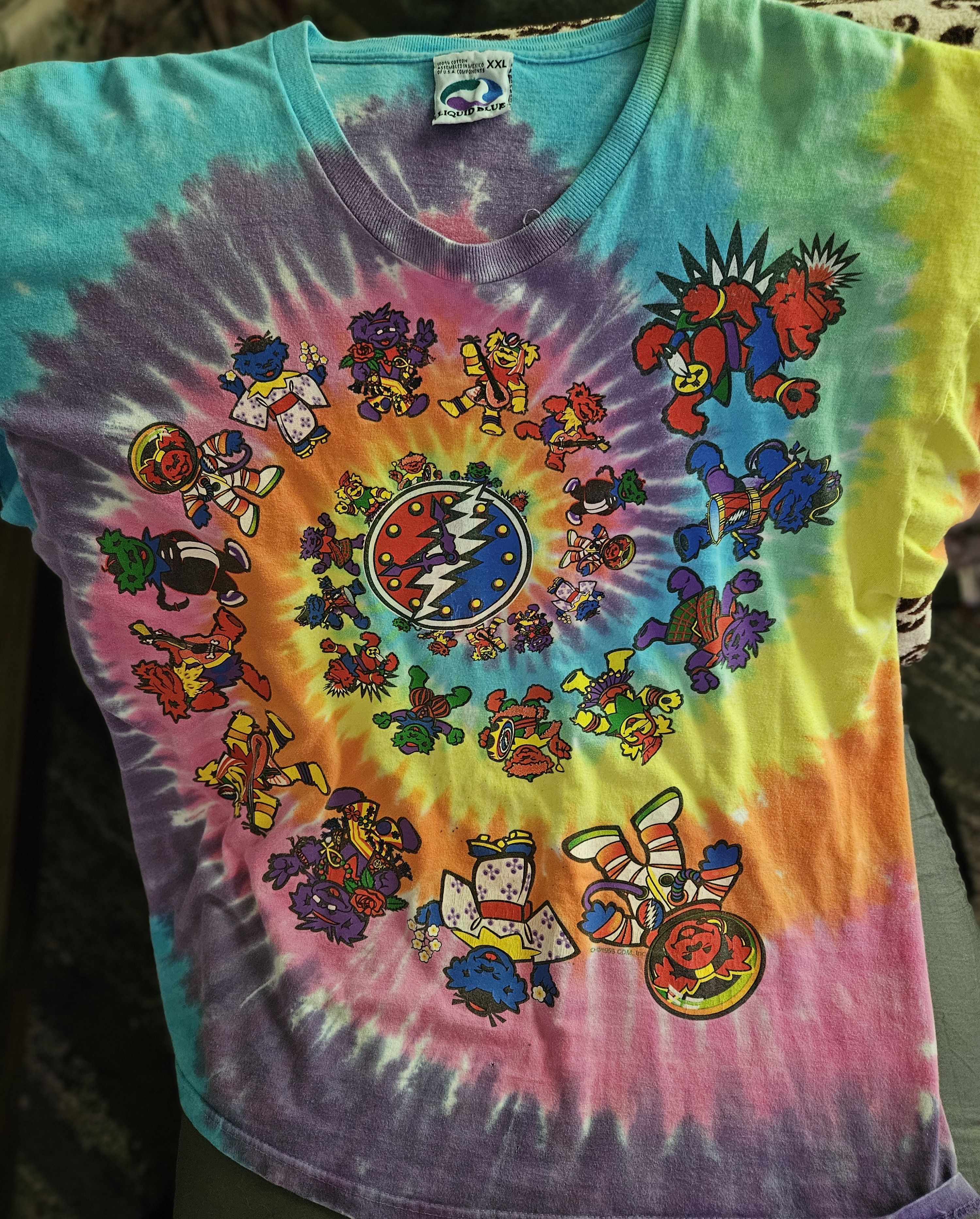 Grateful Dead × Liquid Blue × Vintage 1996 Grateful Dead "International Bears" Vintage Liquid Blue Size US XXL / EU 58 / 5 - 3 Thumbnail