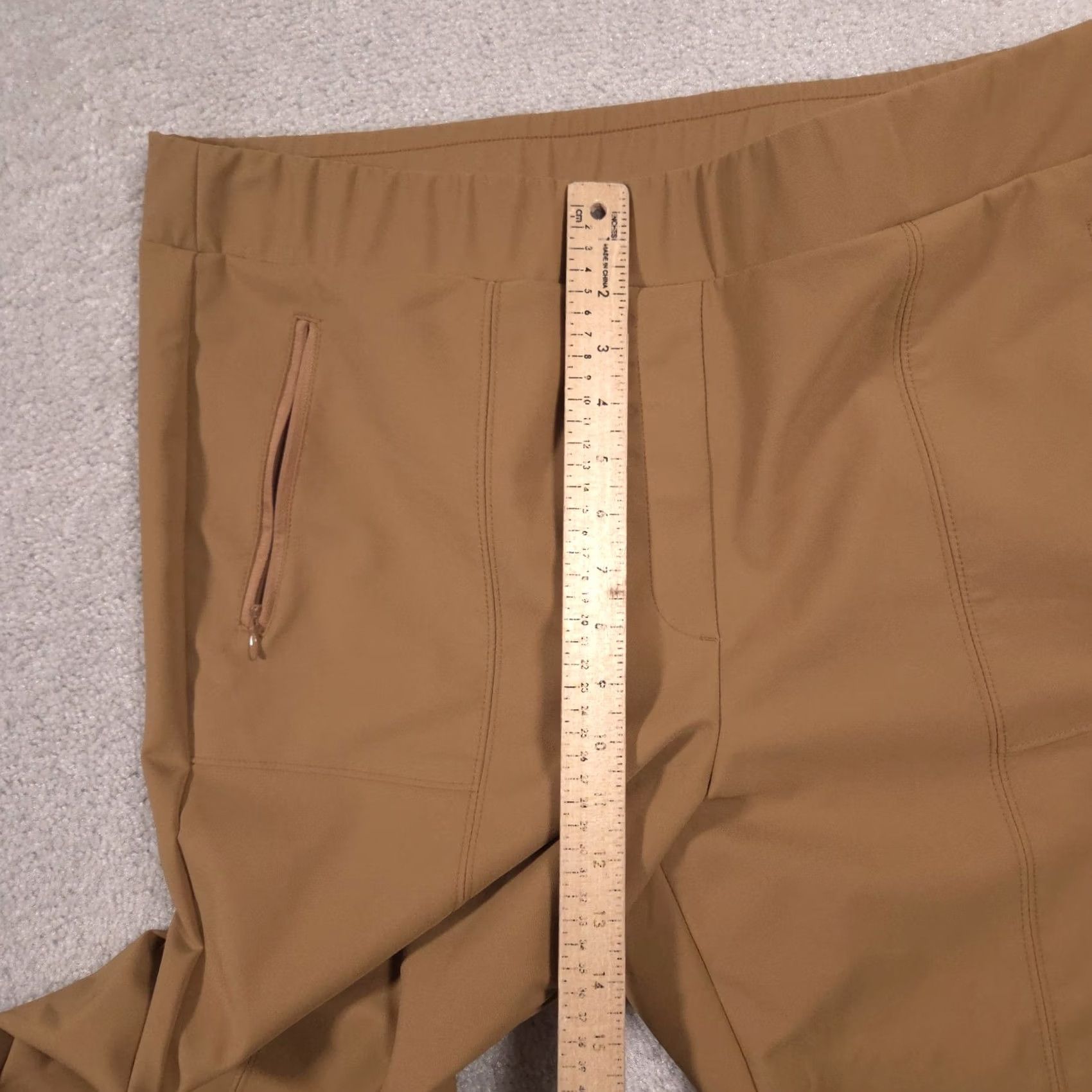 Vintage Lane Bryant Pants Womens 18 On the Go Mid Rise Ankle Nylon Blend Stretch Camel Size 40" / US 18 - 6 Thumbnail