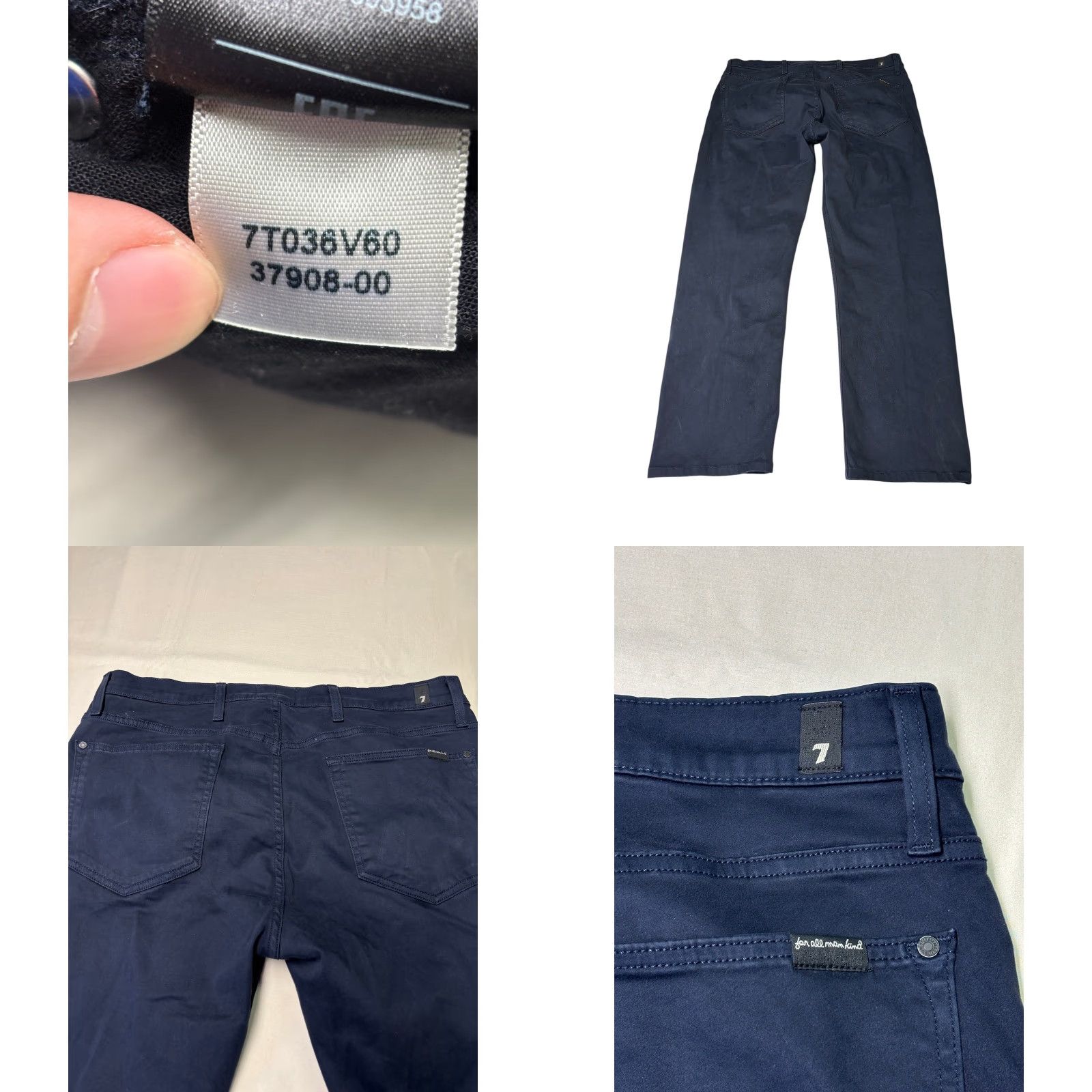 7 For All Mankind 7 For All Mankind Luxe Performance Plus Slimmy Pants Navy Blue 38x30 Slim Straight Chino Mens Fashion Vintage N/A Size US 39 - 8 Thumbnail