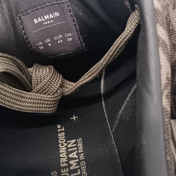 Balmain Balmain Monogram B-Court Low Top Sneakers - EU44/US11 Size US 11 / EU 44 - 11 Thumbnail
