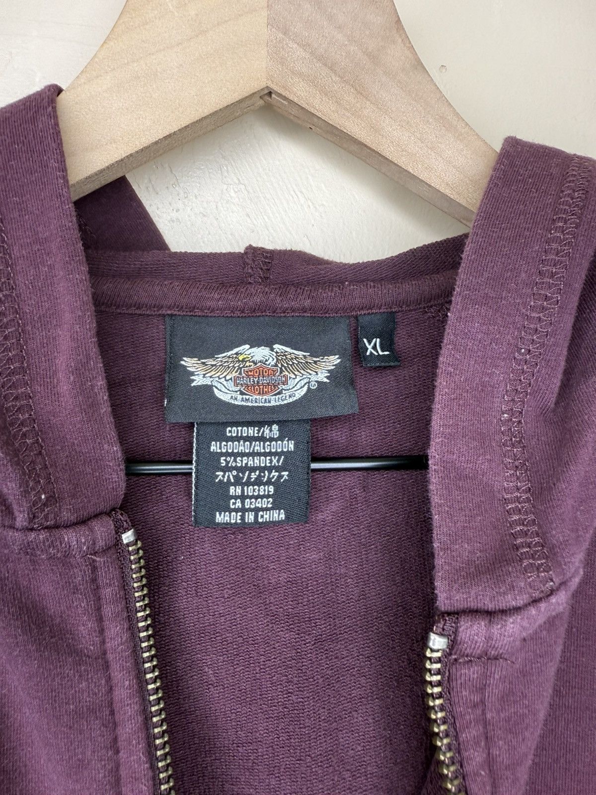 Harley Davidson VTG Harley Davidson Rhinestone studded 1/4 Zip up hoodie XL Size XL / US 12-14 / IT 48-50 - 3 Thumbnail