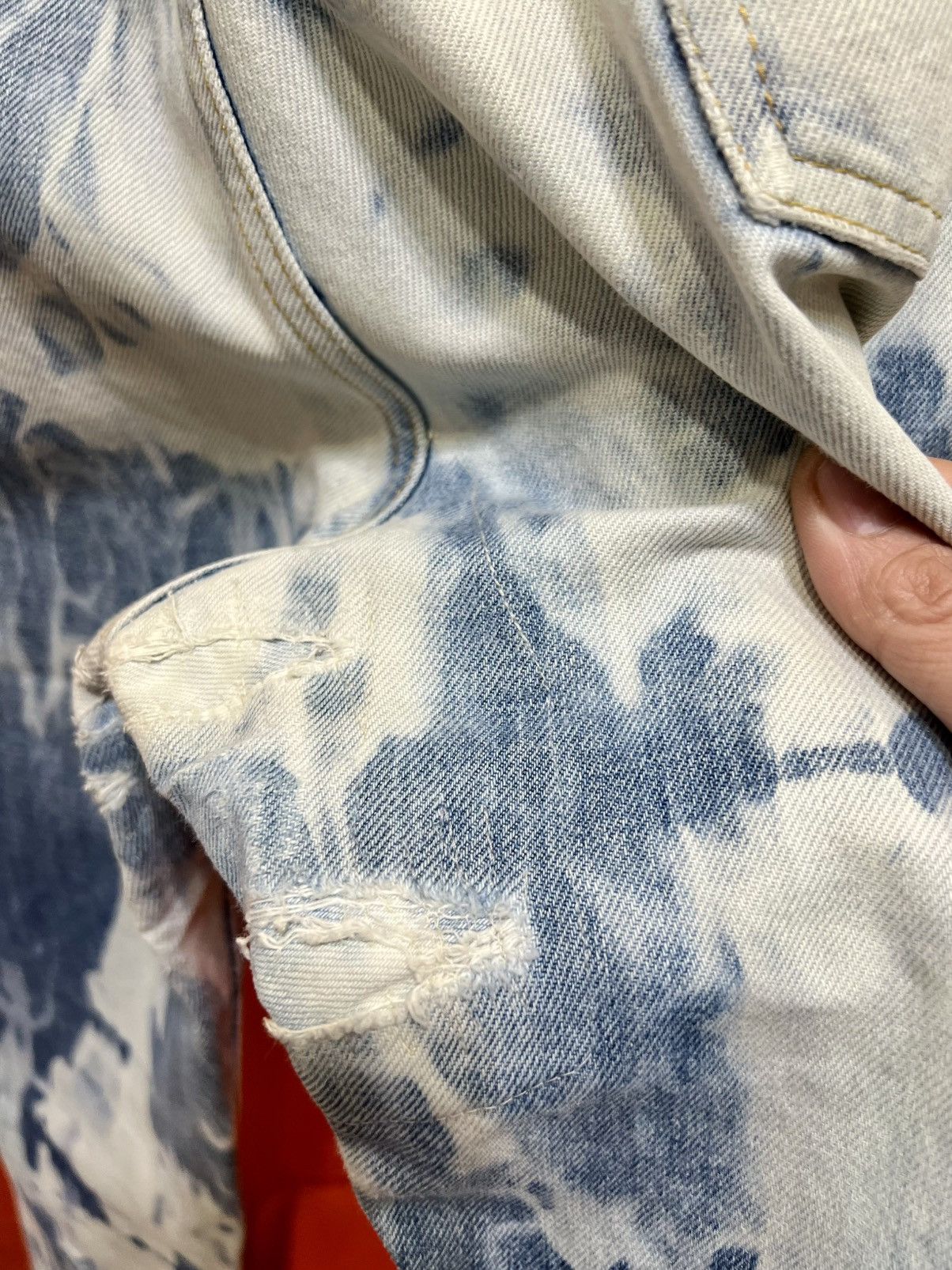 Helmut Lang HELMUT LANG ARCHIVE 1997 shibori jeans Size US 40 / EU 56 - 8 Thumbnail