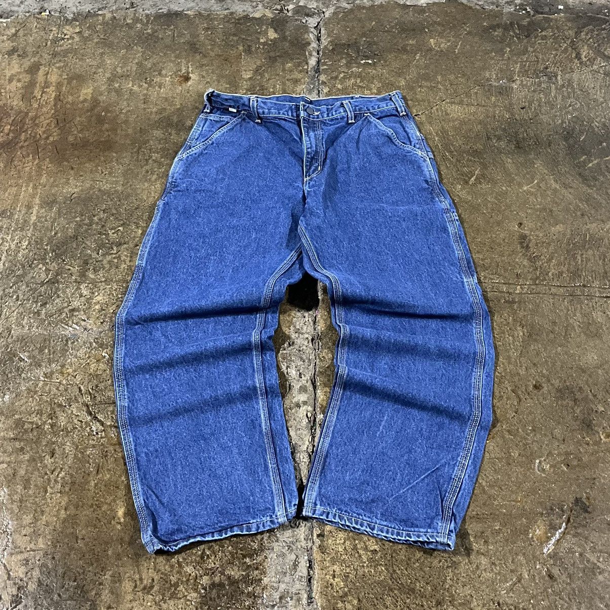 Carhartt × Vintage Crazy Vintage Carhartt Carpenter Jeans Baggy Workwear Skater Size US 33 - 2 Thumbnail