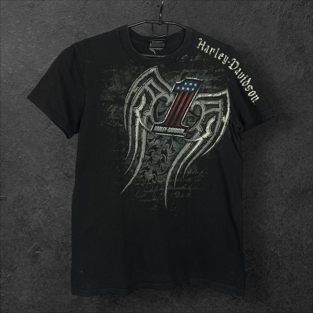 Harley Davidson × Vintage 2011 ARNI Harley Davidson Switzerland Number One America Tee Size US M / EU 48-50 / 2 - 1 Thumbnail