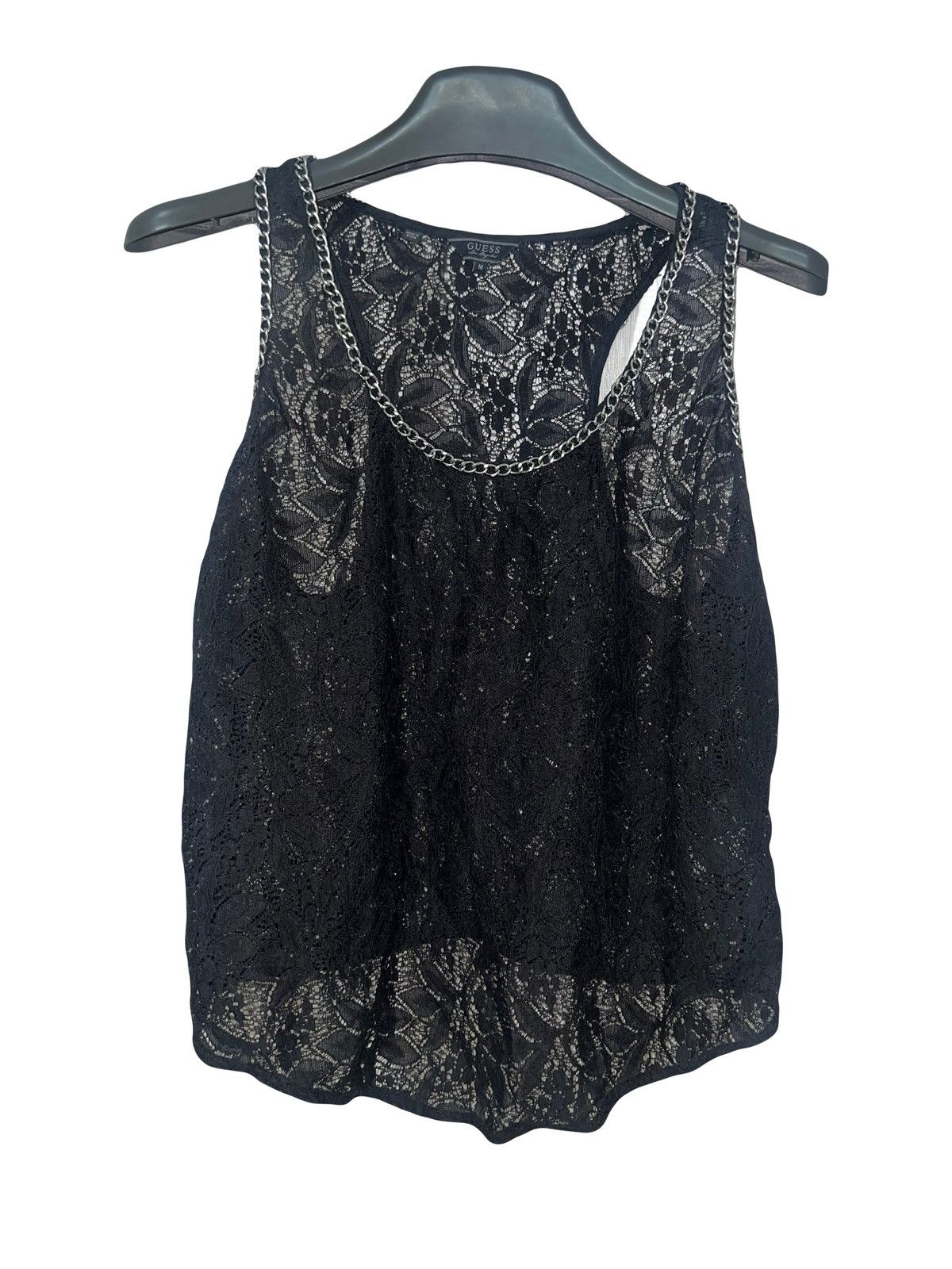 Guess Guess Y2K floral lace sheer tank top 🖤🥀 Size M / US 6-8 / IT 42-44 - 4 Thumbnail