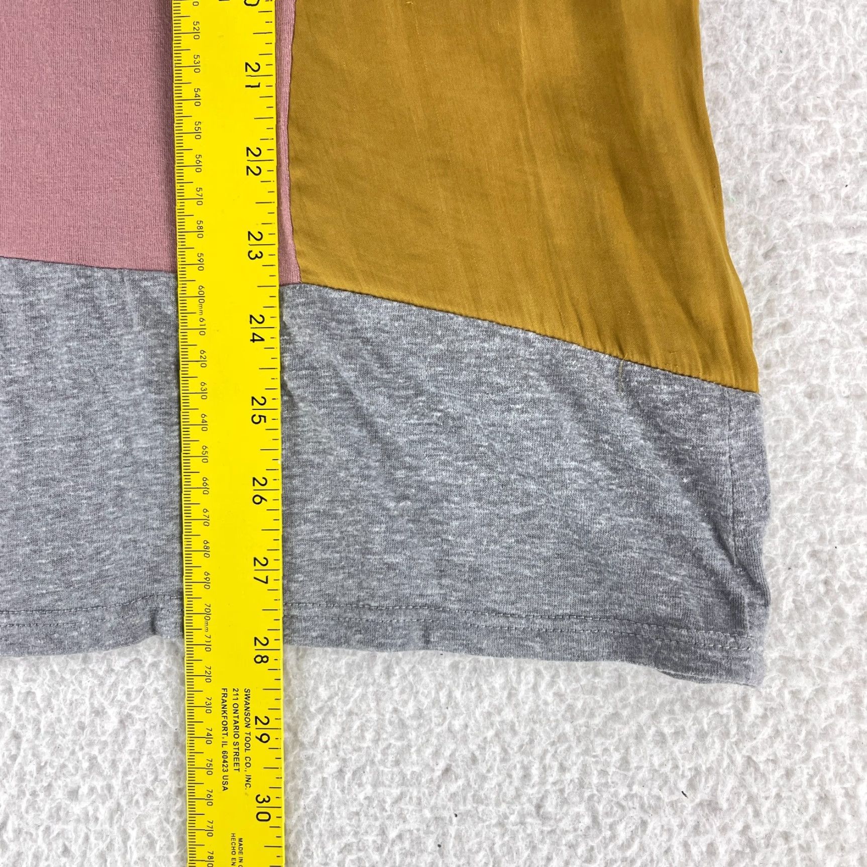 Anthropologie Dolan Pink Colorblock Tunic Shirt Womens Small Colorblock 3/4 Sleeve Stretch Size S / US 4 / IT 40 - 6 Thumbnail