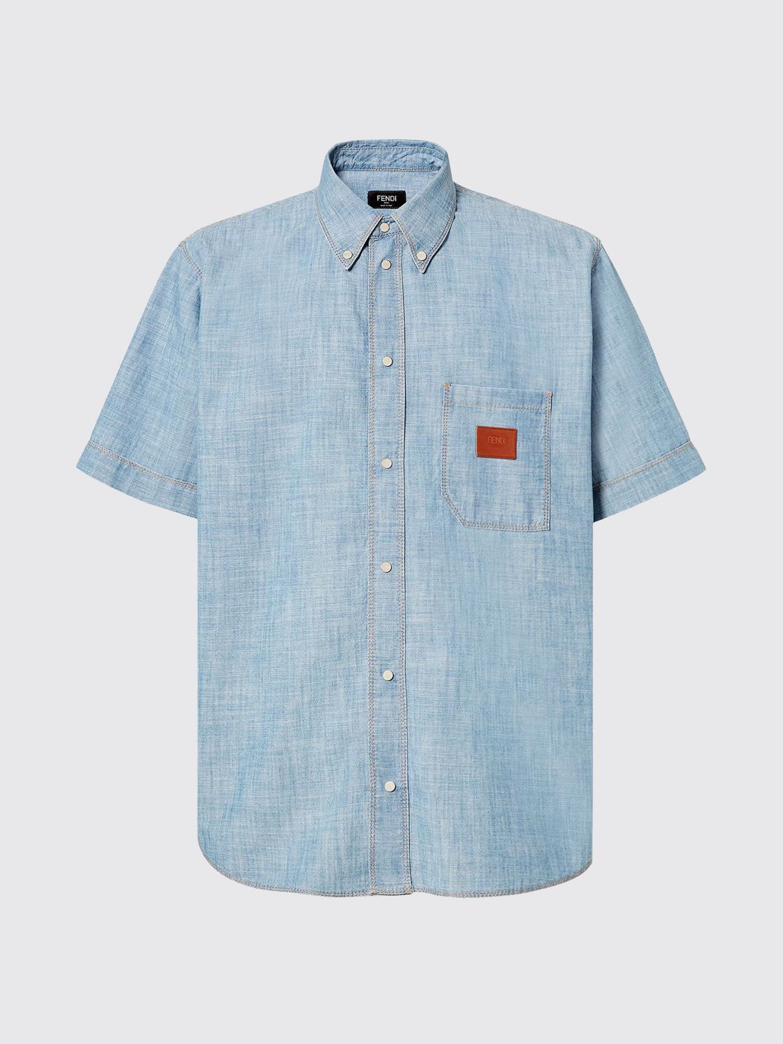 Fendi Fendi Shirt Men Blue Size US L / EU 52-54 / 3 - 1 Thumbnail