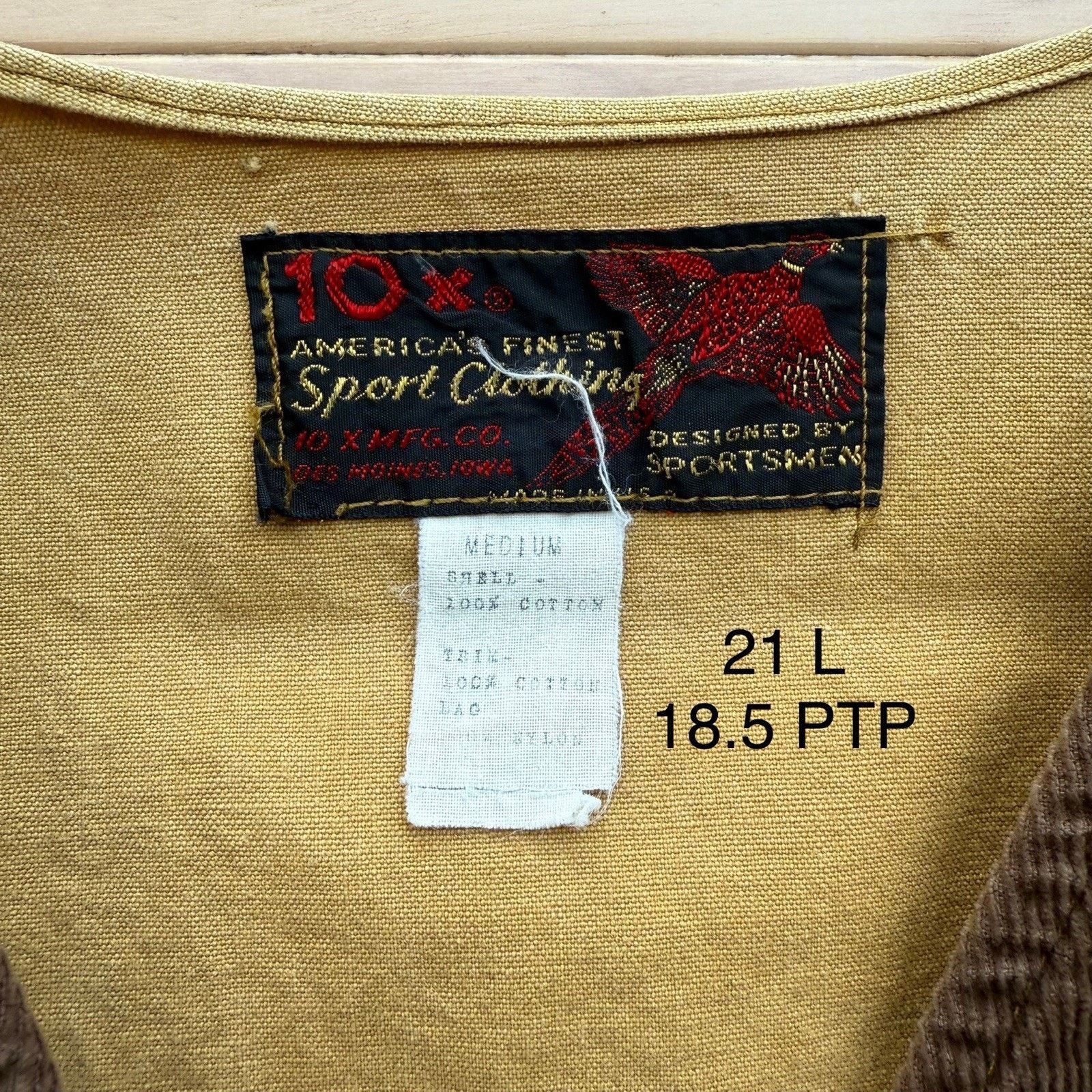 Vintage Vintage MFG Co Vest Medium Khaki 10X Corduroy 80s Outdoors Size US M / EU 48-50 / 2 - 6 Thumbnail