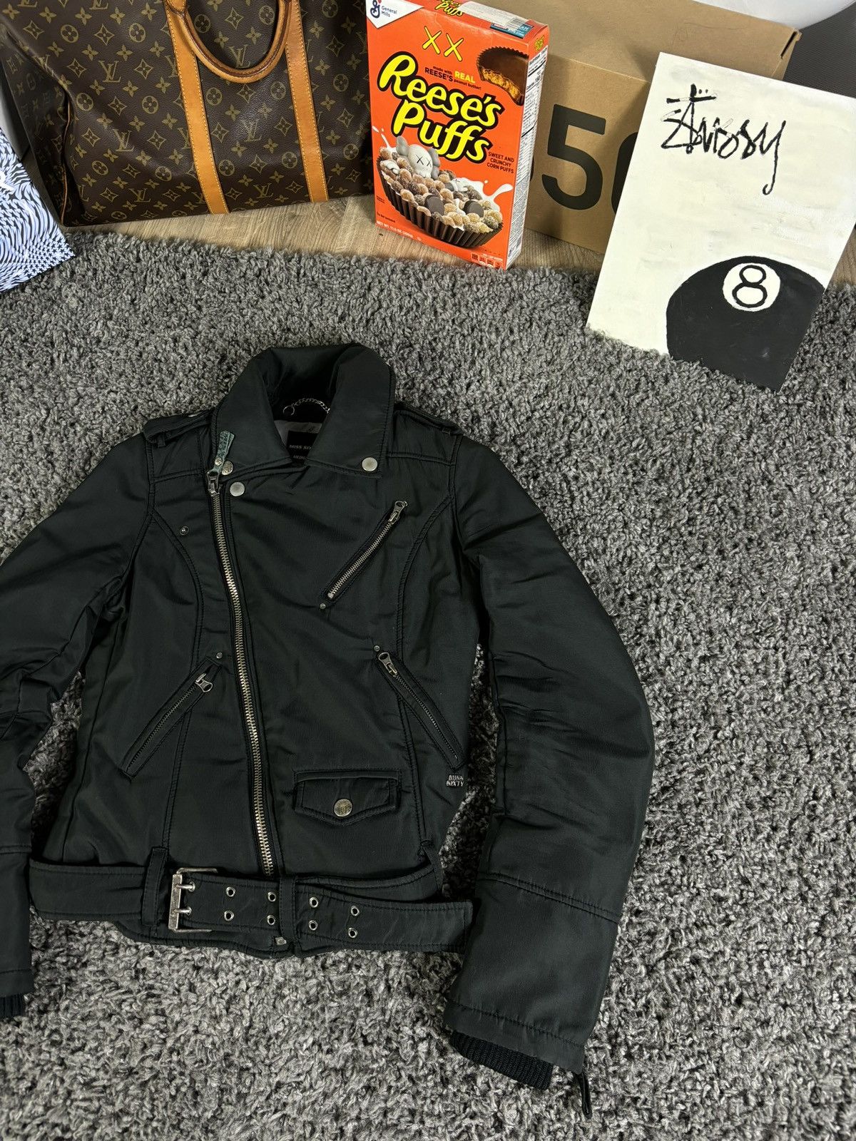Miss Sixty Miss Sixty Y2K Biker Bomber Wоmеns Jacket Leather Style 00s Size M / US 6-8 / IT 42-44 - 3 Thumbnail