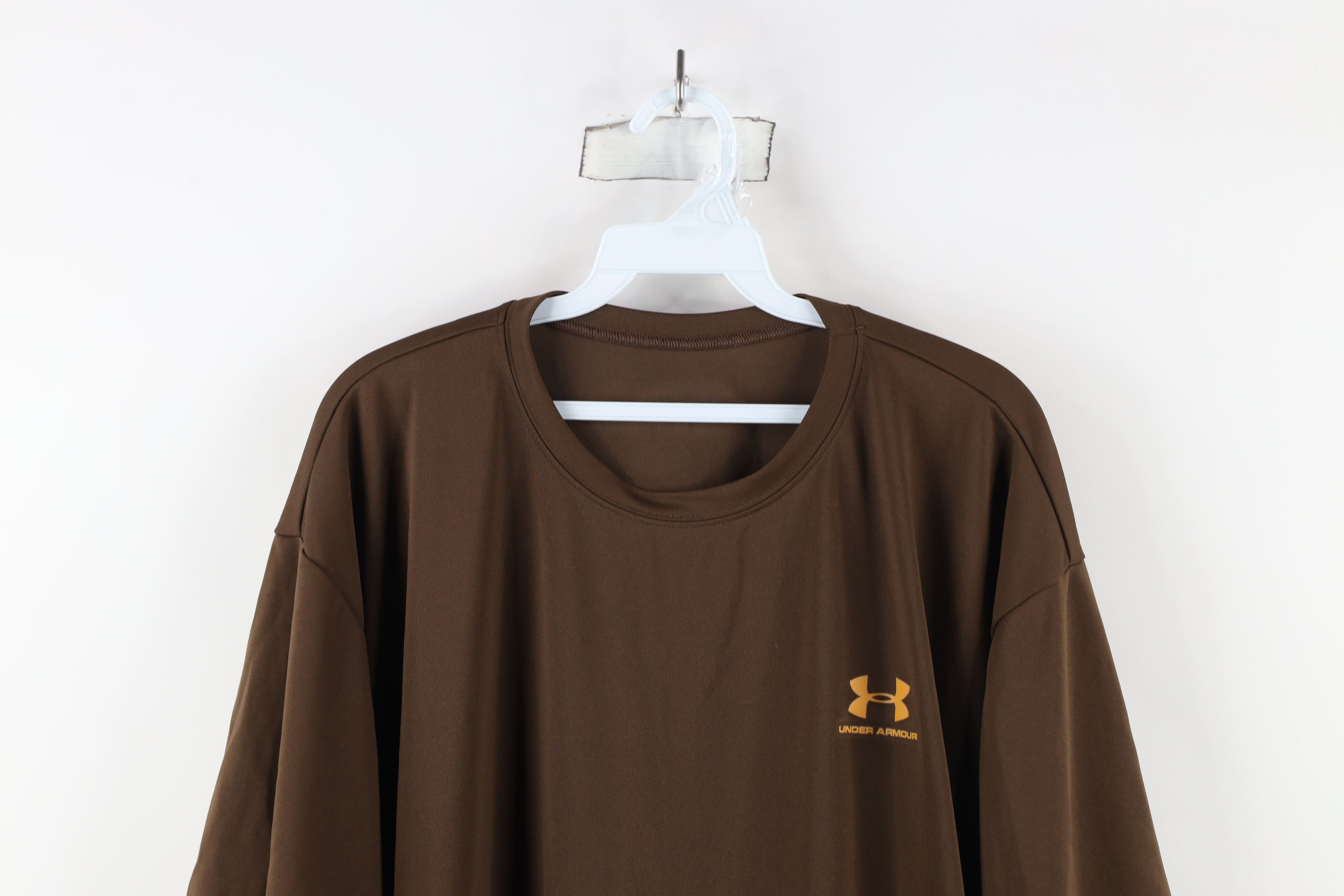 Under Armour × Vintage Vintage Under Armour Tactical Short Sleeve T-Shirt Brown Size US XL / EU 56 / 4 - 2 Thumbnail