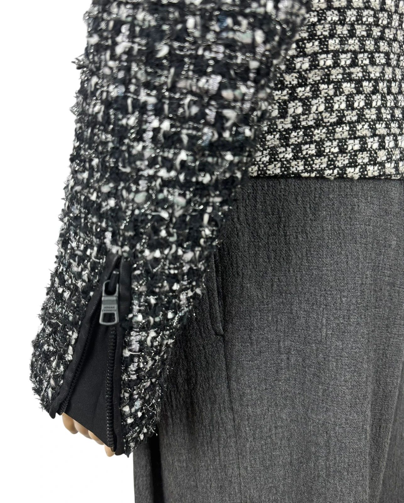 Armani Exchange Armani Exchange Tweed Wool Biker Jacket size XS Size XS / US 0-2 / IT 36-38 - 8 Thumbnail
