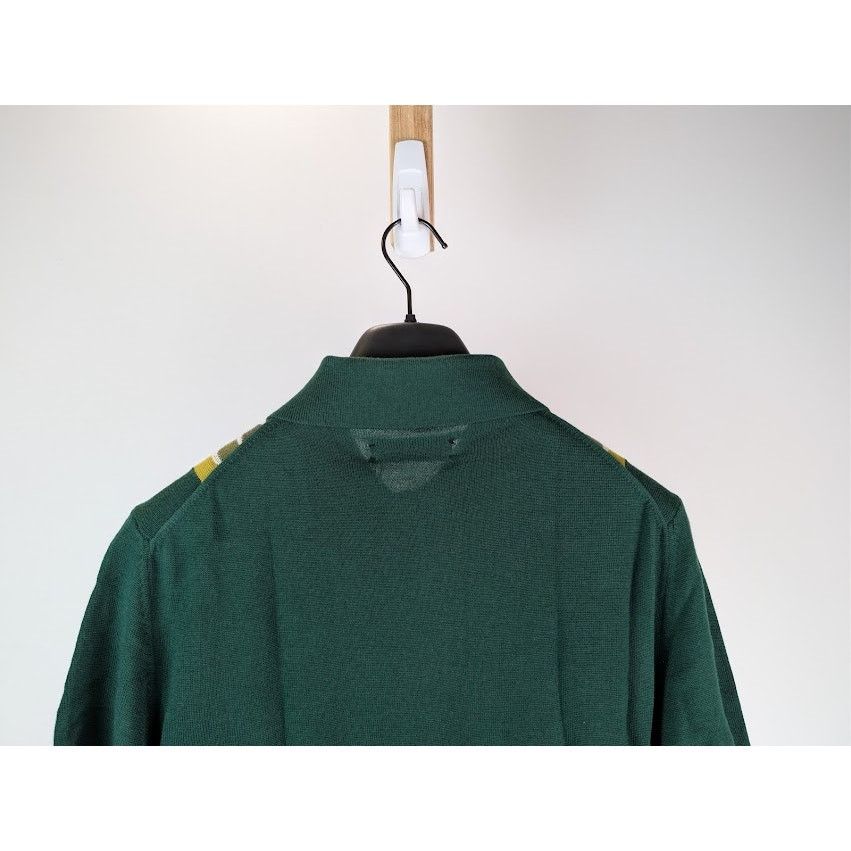 Amiri o1rshd1 Stack Stripe Short Sleeve Polo Shirt in Green Size US M / EU 48-50 / 2 - 11 Thumbnail